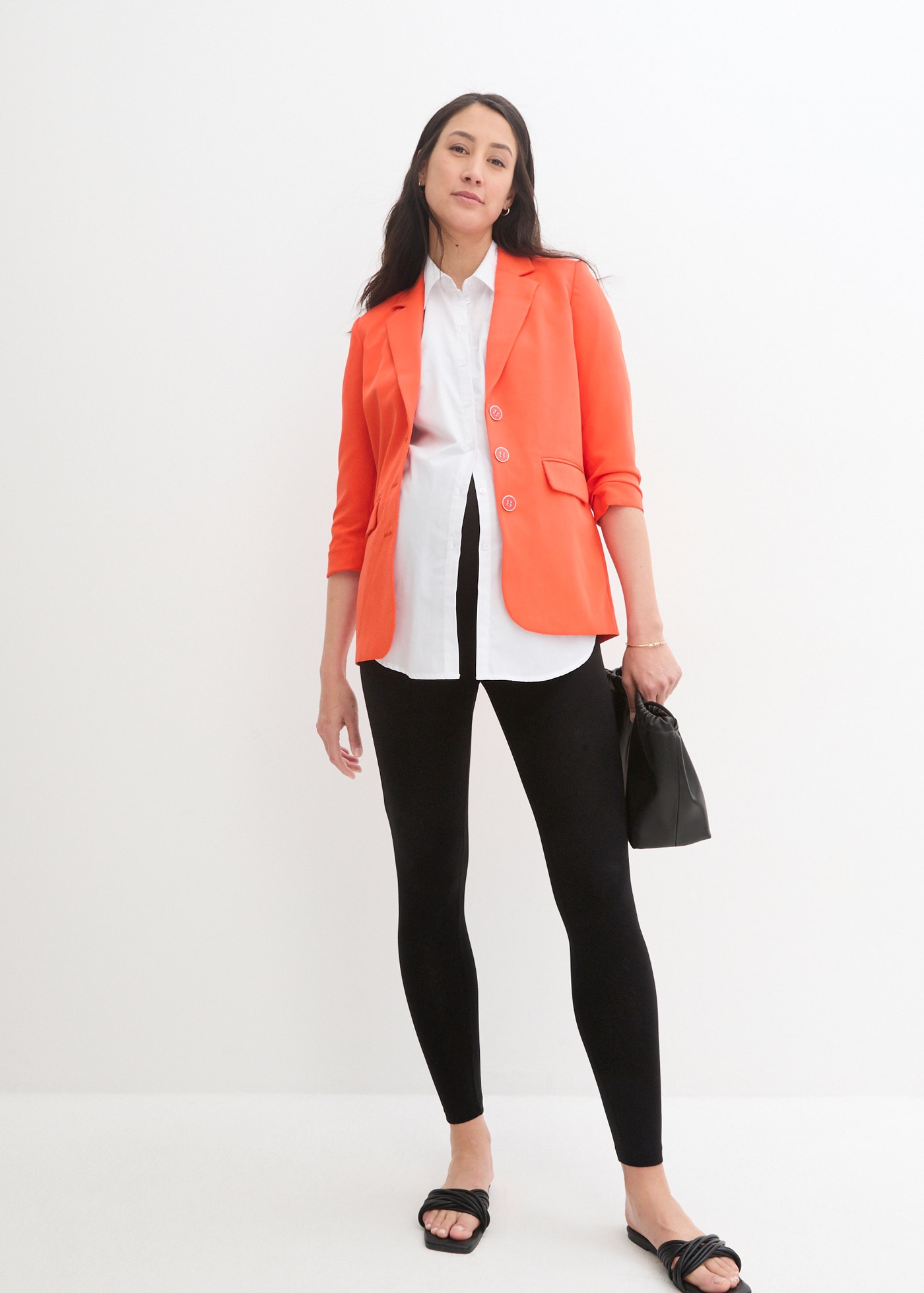 bonprix Leggings de maternité  aus Baumwollmix mit Elasthan, mit breitem Jerseybund, Skinny Fit