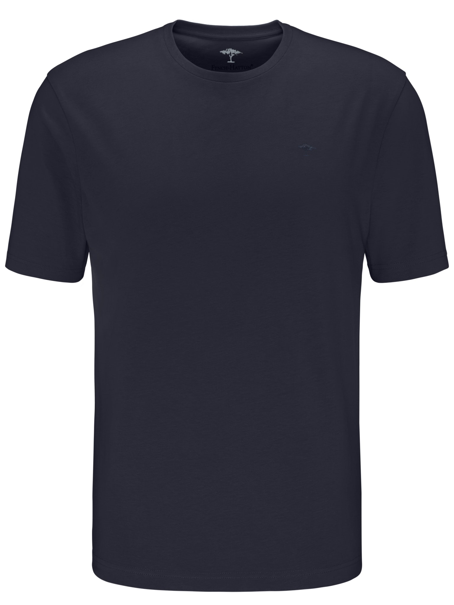 FYNCH-HATTON T-Shirt »FYNCH-HATTON Basic T-Shirt« Sommershirt in unifarben, mit Logostickerei