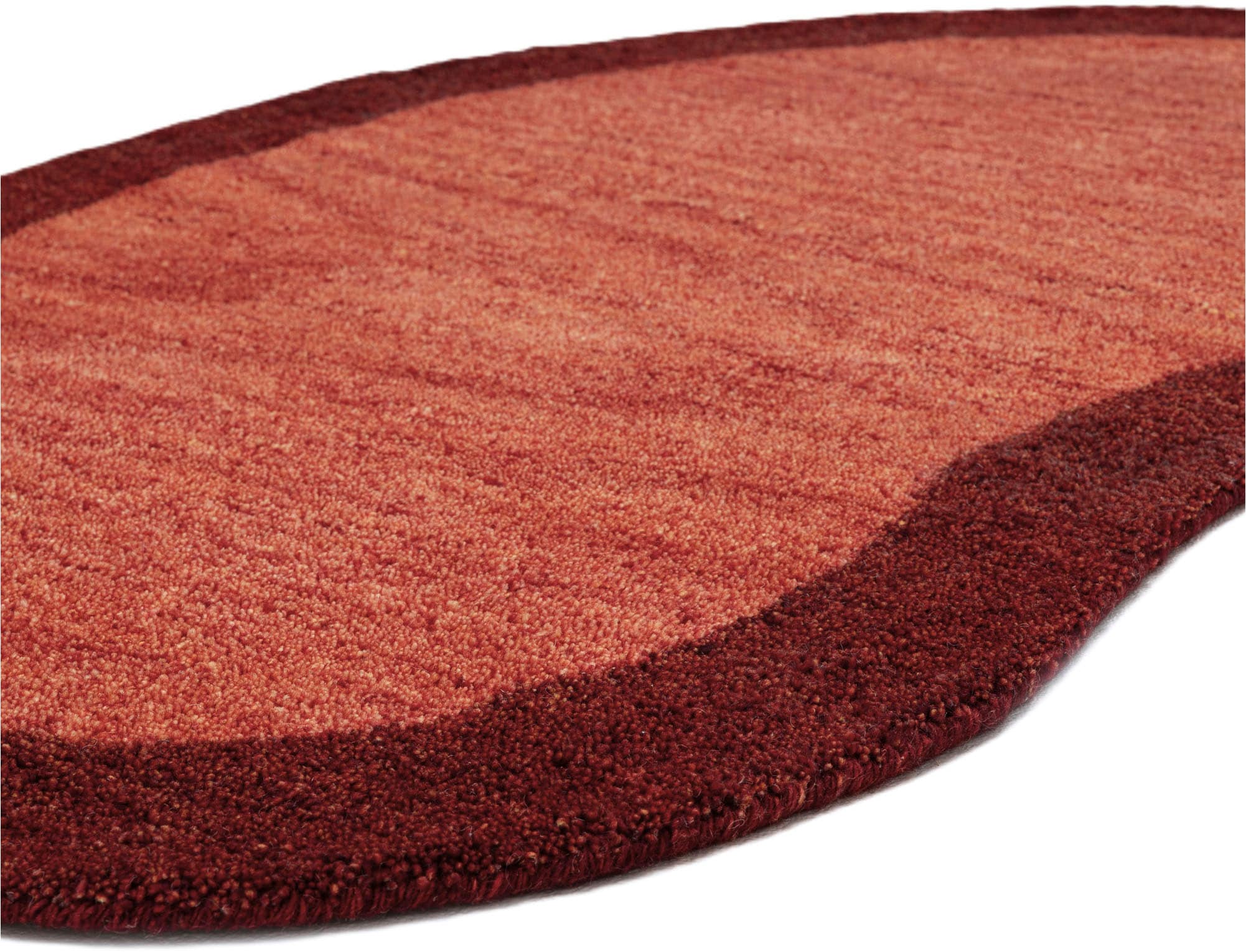 THEKO Tapis en laine »Gabbeh Super, Handweb, Teppich, Bordüre, reine Wolle« ovale 9 mm Höhe Schlafzimmer, Wohnzimmer, Esszimmer, auch als Läufer, eckig  oder rund