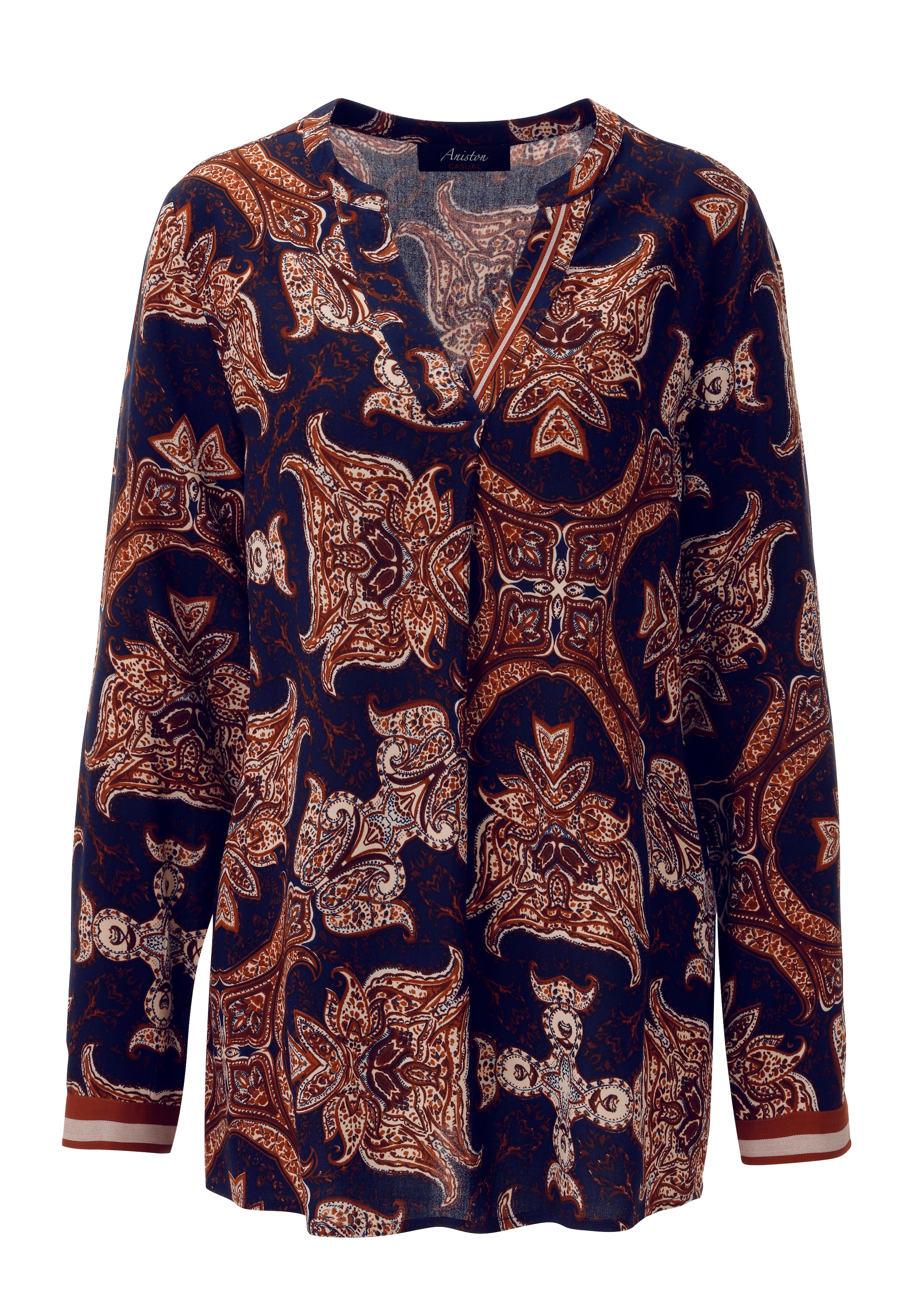 Aniston CASUAL Blouse à enfiler imprimé d'ornements fantaisistes - NOUVELLE COLLECTION