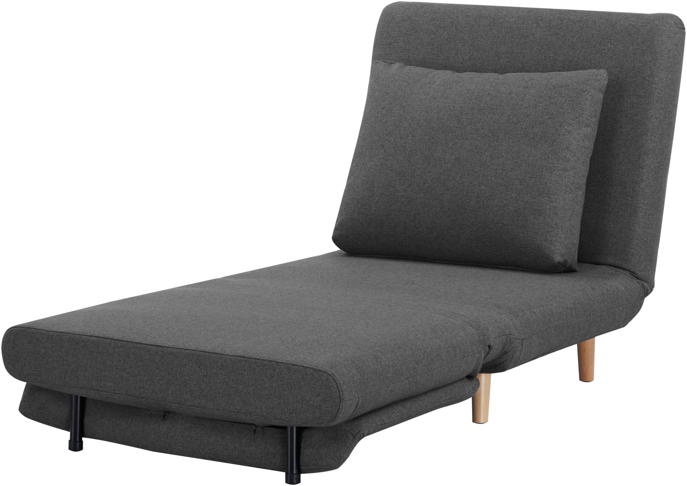 GOODproduct Sessel »AINSLEY« wandelbar zum Gästebett, Schlafsofa, Webstoff u. Cord-Bezug
