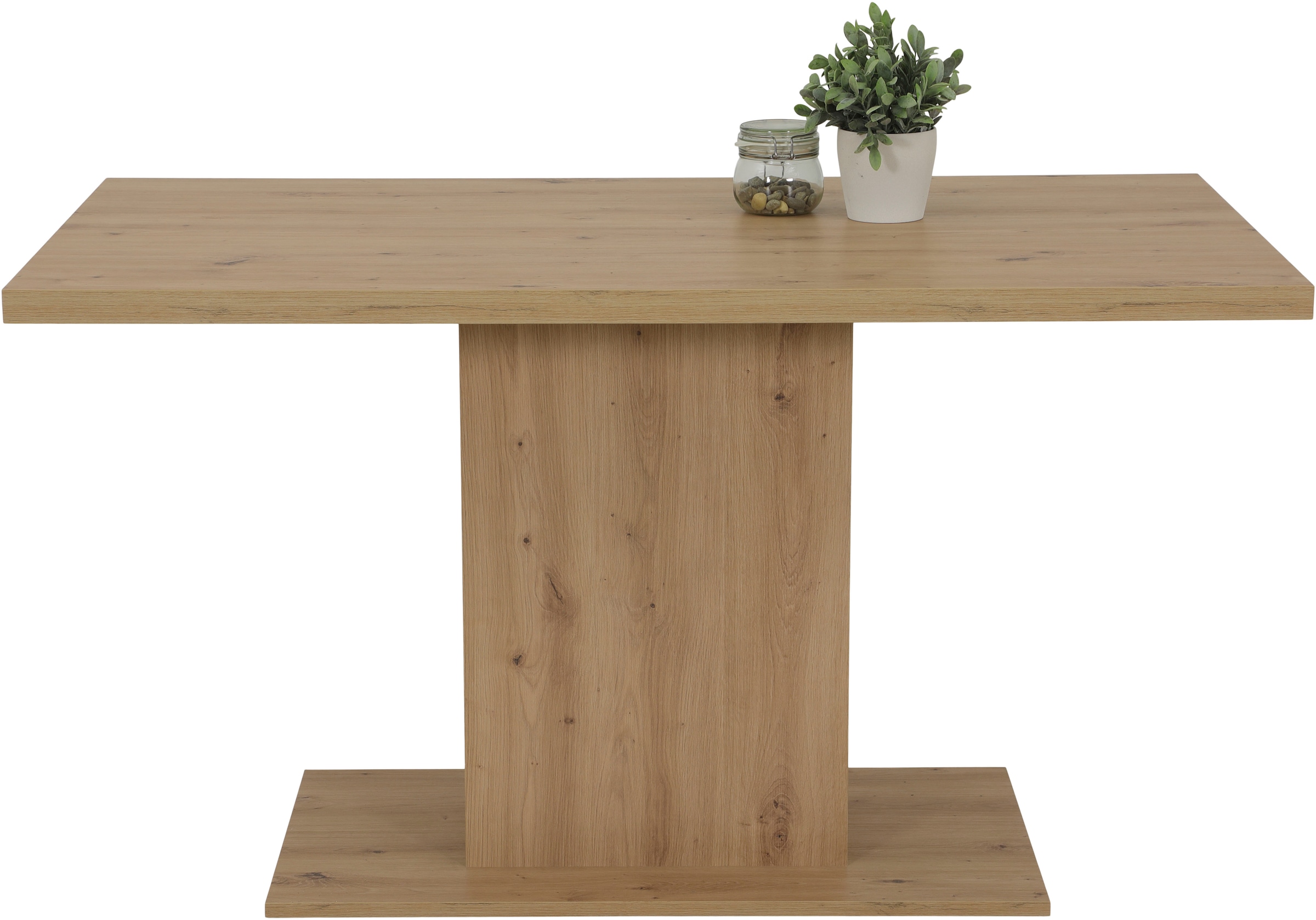 HELA Essgruppe »ODER« 4 Stk. tlg. Säulentisch 138x80 cm, rechts-links montierbar, Stuhl 140 kg belastbar