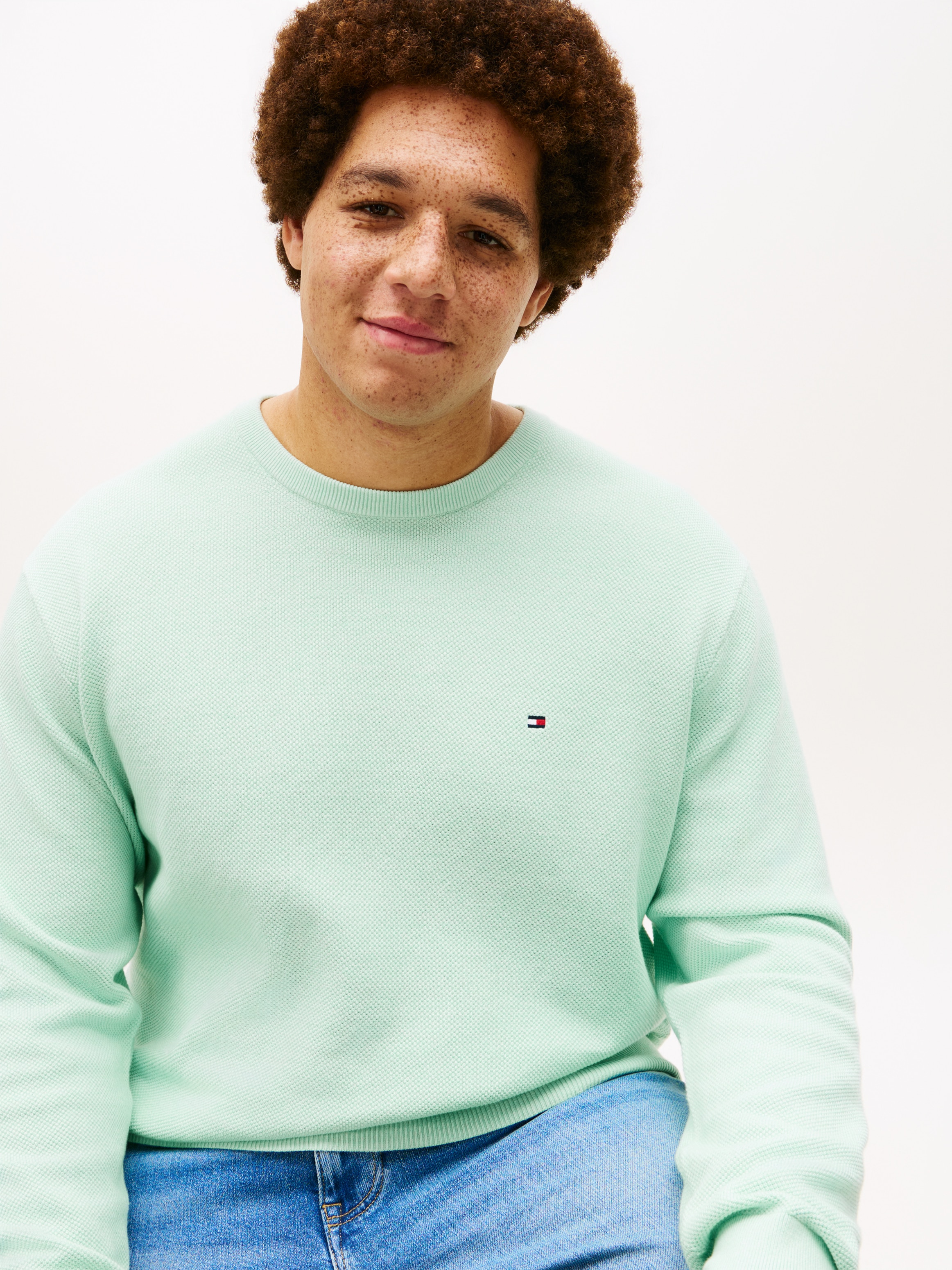 Tommy Hilfiger Big & Tall Rundhalspullover »ESSENTIAL STRUCTURE CREW NECK« Grosse Grössen, regular fit
