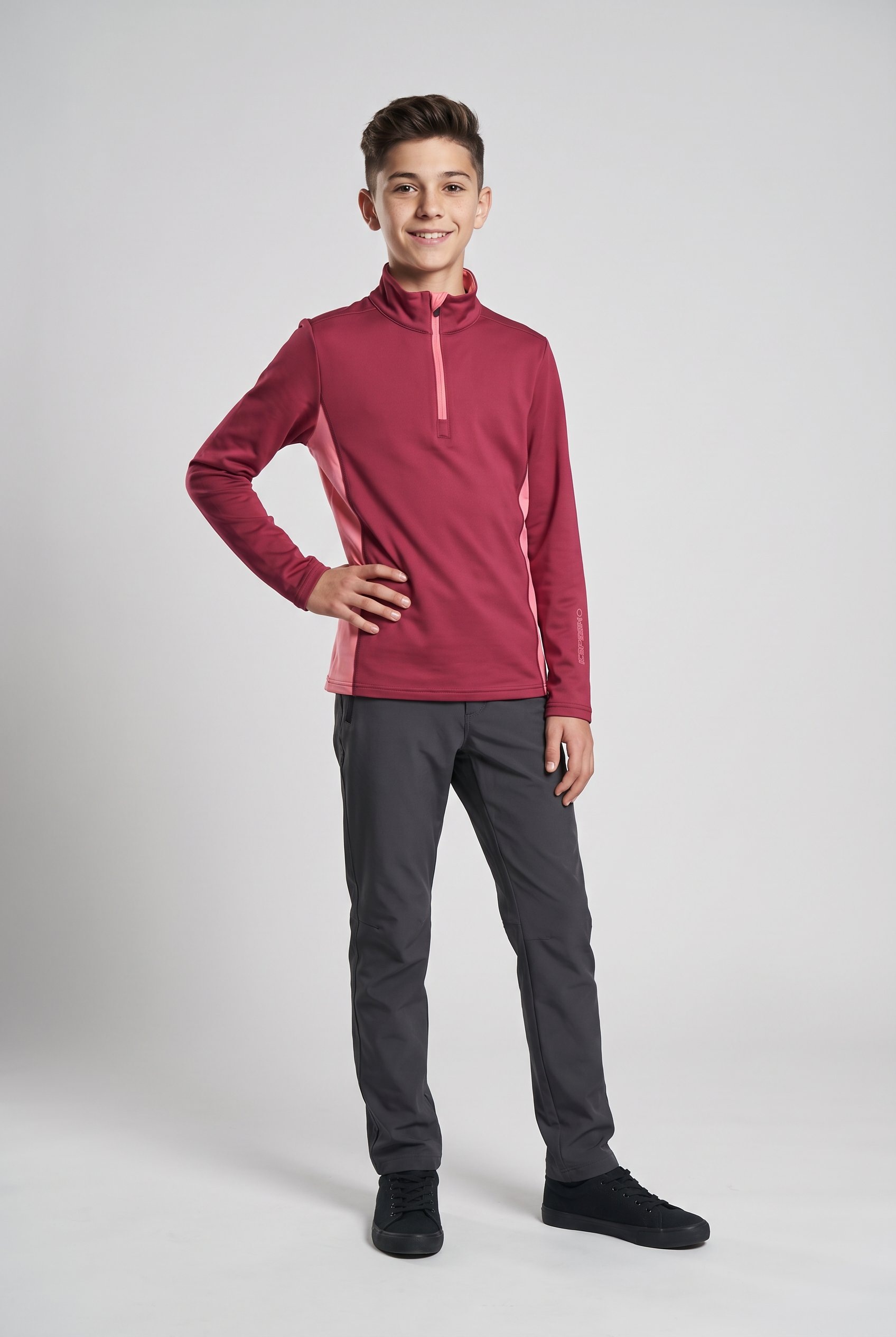 Icepeak Pull en polaire »ICEPEAK FLEMINTON JR«, pour enfants et adolescents, avec fermeture éclair devant, facile d'entretien
