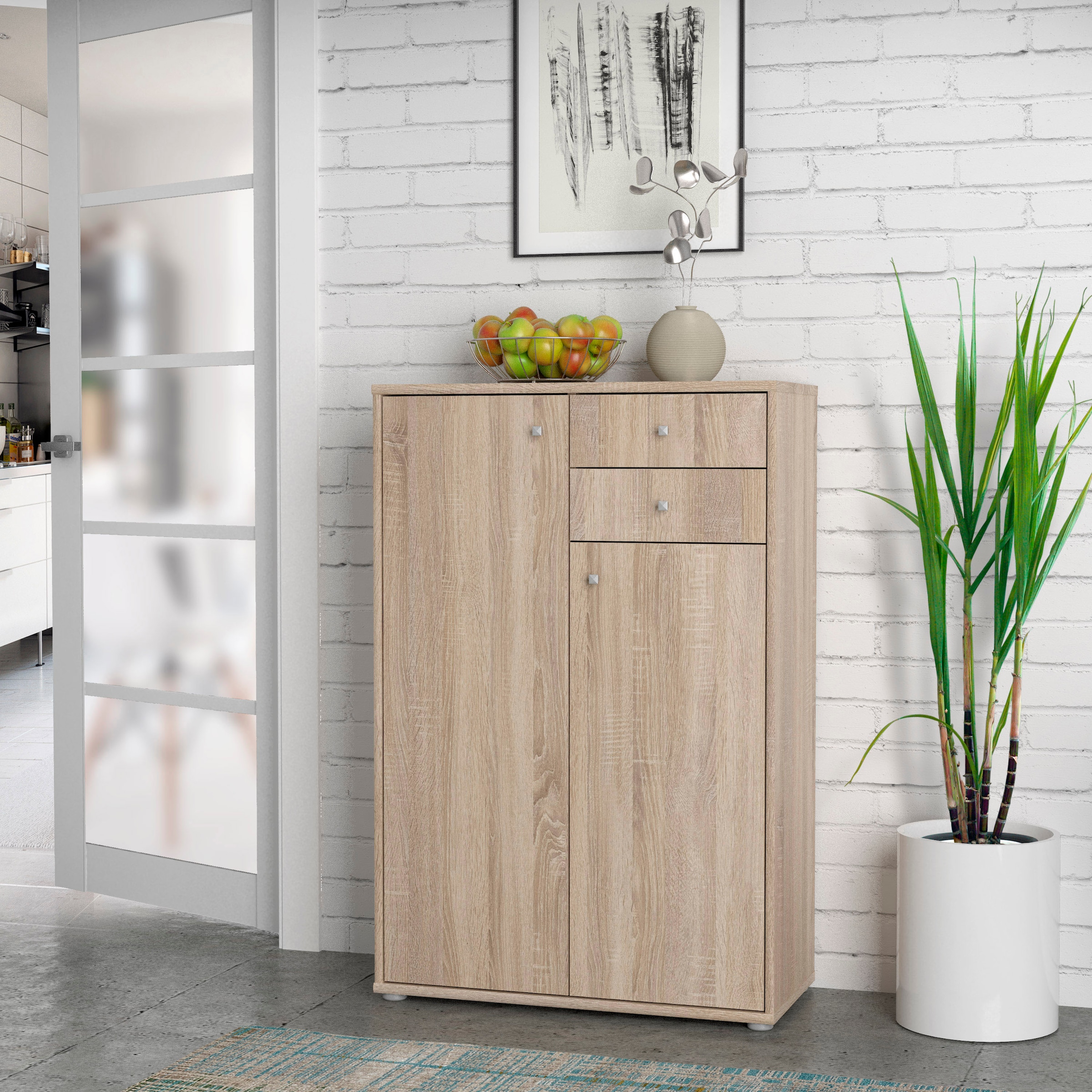 FORTE Commode »Tempra, Kommode, 2 Türen, 2 Schubkästen, viel Stauraum« largeur 73,7 cm