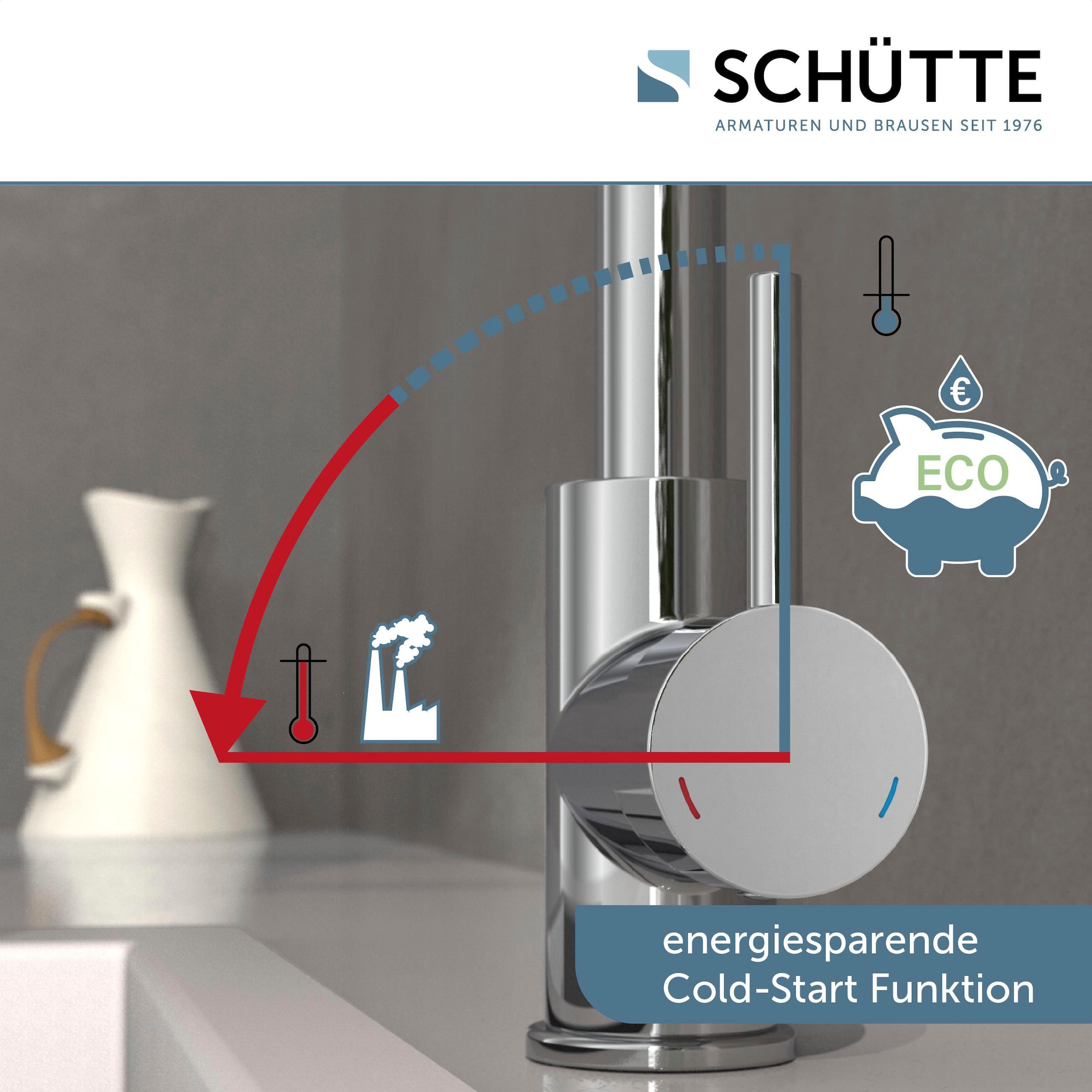 Schütte Robinet d'évier »VITAL« 1 cuis tlg. Technologie infrarouge/fonction Cold-Start/pivotant à 360° /fonction Eco-Click