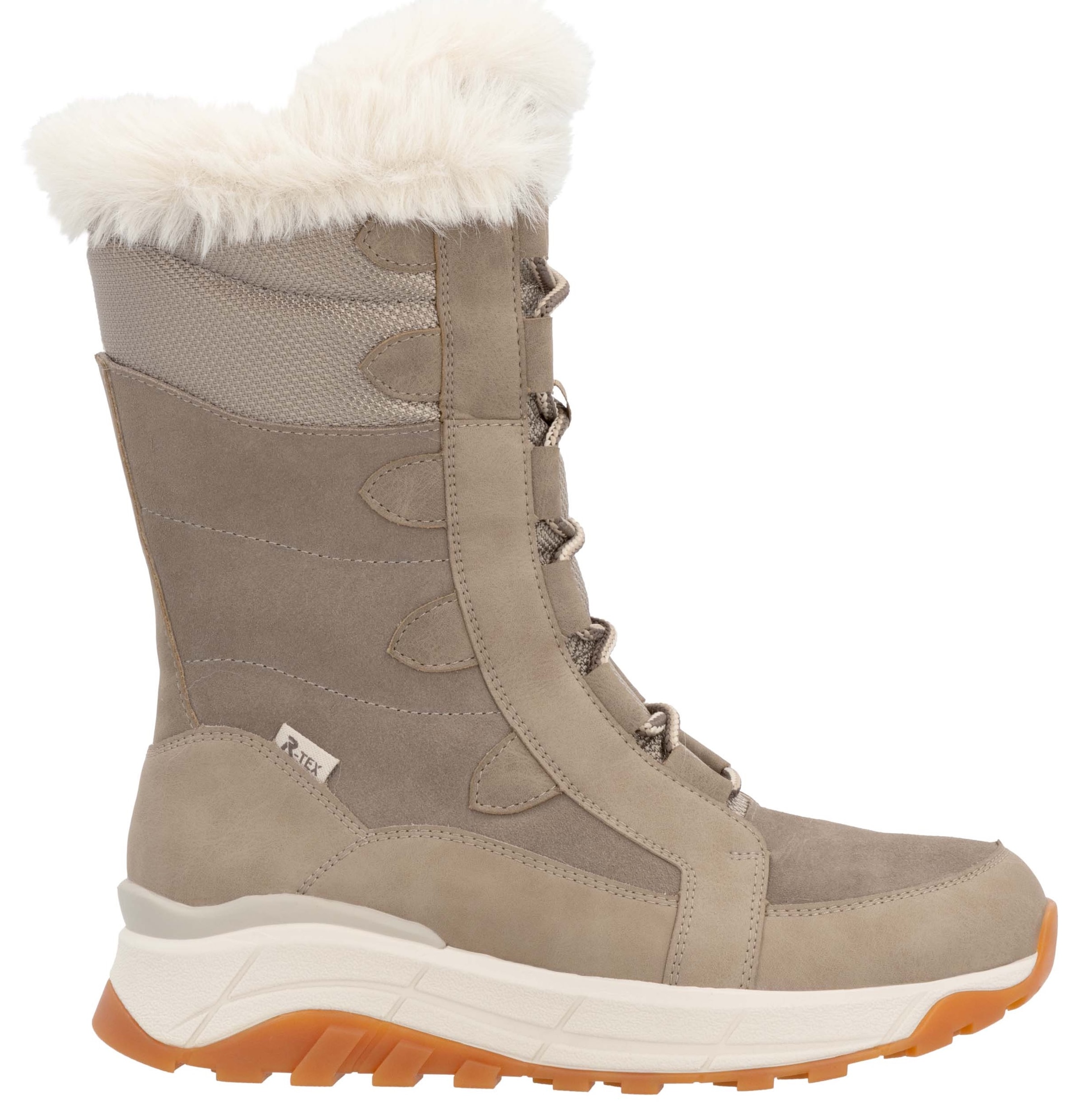 RIEKER Sport Winterboots  , Schneeboots, Winterboots mit Lammwollfutter, Fiber Grip Laufsohle