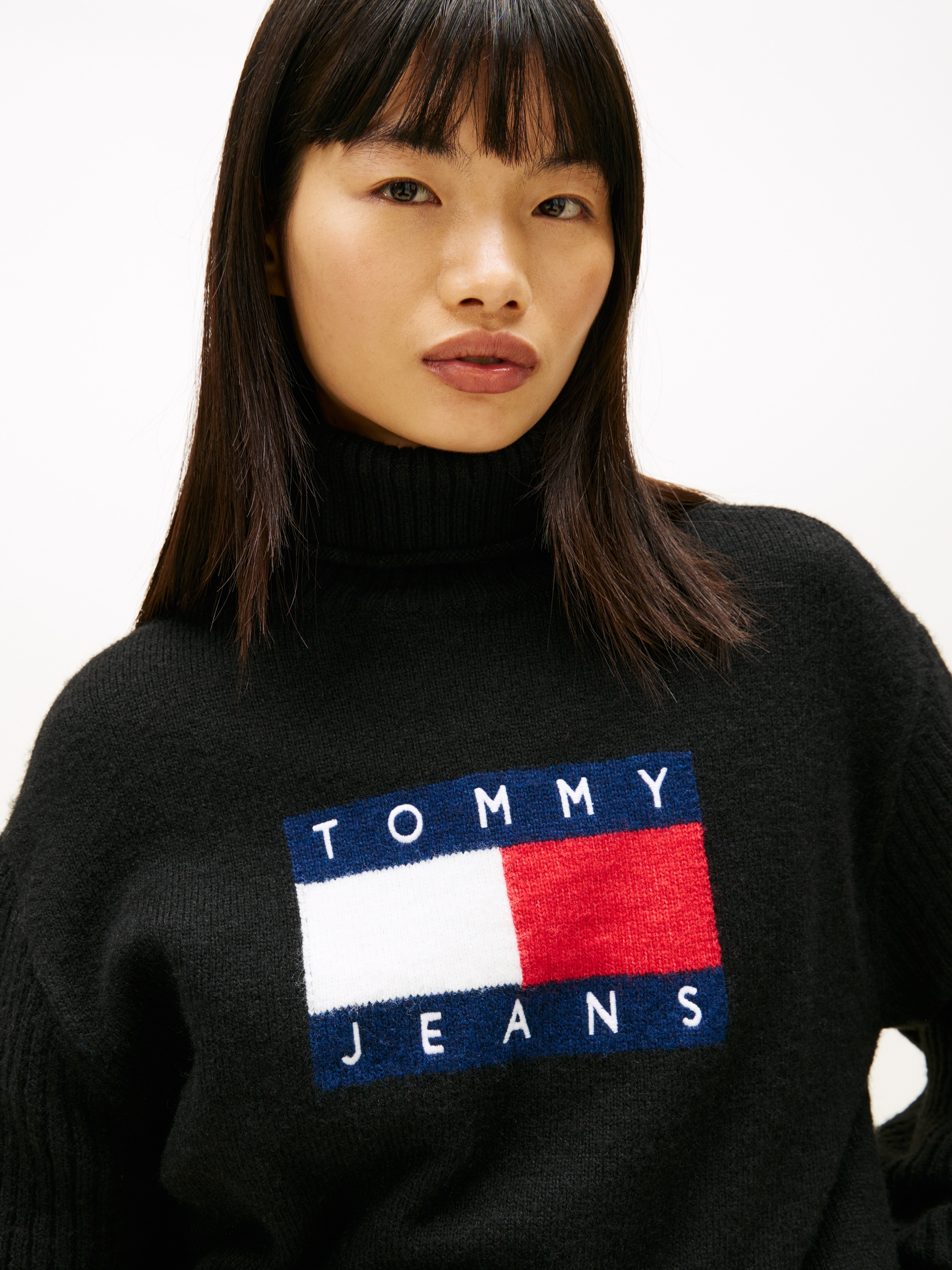 Tommy Jeans Pull à col roulé »TJW TURTLENECK FLAG SWEATER EXT«