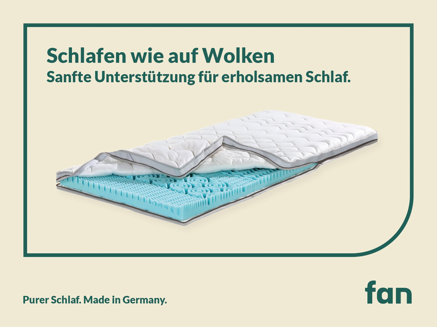 fan Topper »XXL Soft Plus, Premium Topper 90x200 cm,180x200 cm & weitere Grössen« Matratze, Boxspringbett, Hausstauballergiker geeignet, ergonomisch