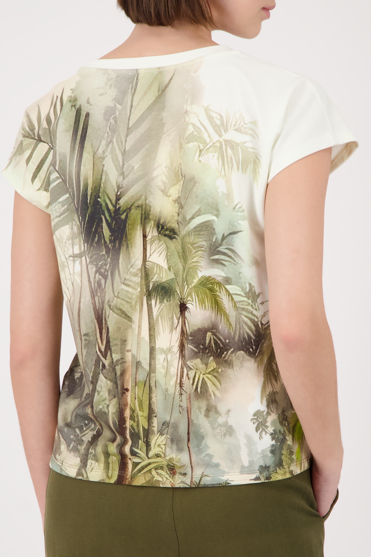 Monari T-shirt »Shirt Tropical Allover« Regular fit mit tropischem Print