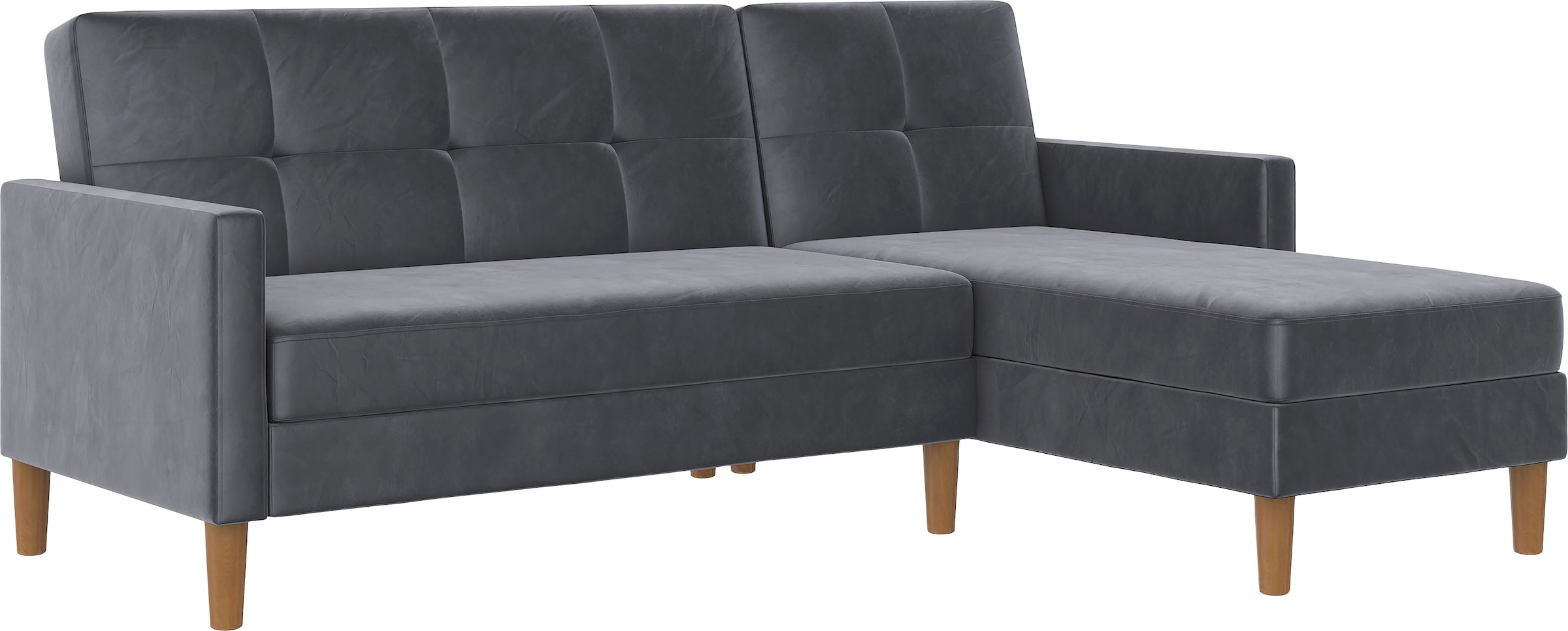Dorel Home Ecksofa »Lilly, L-Form,« mit Bett-Funktion, Recamiere beidseitig montierbar, Sitzhöhe 43 cm