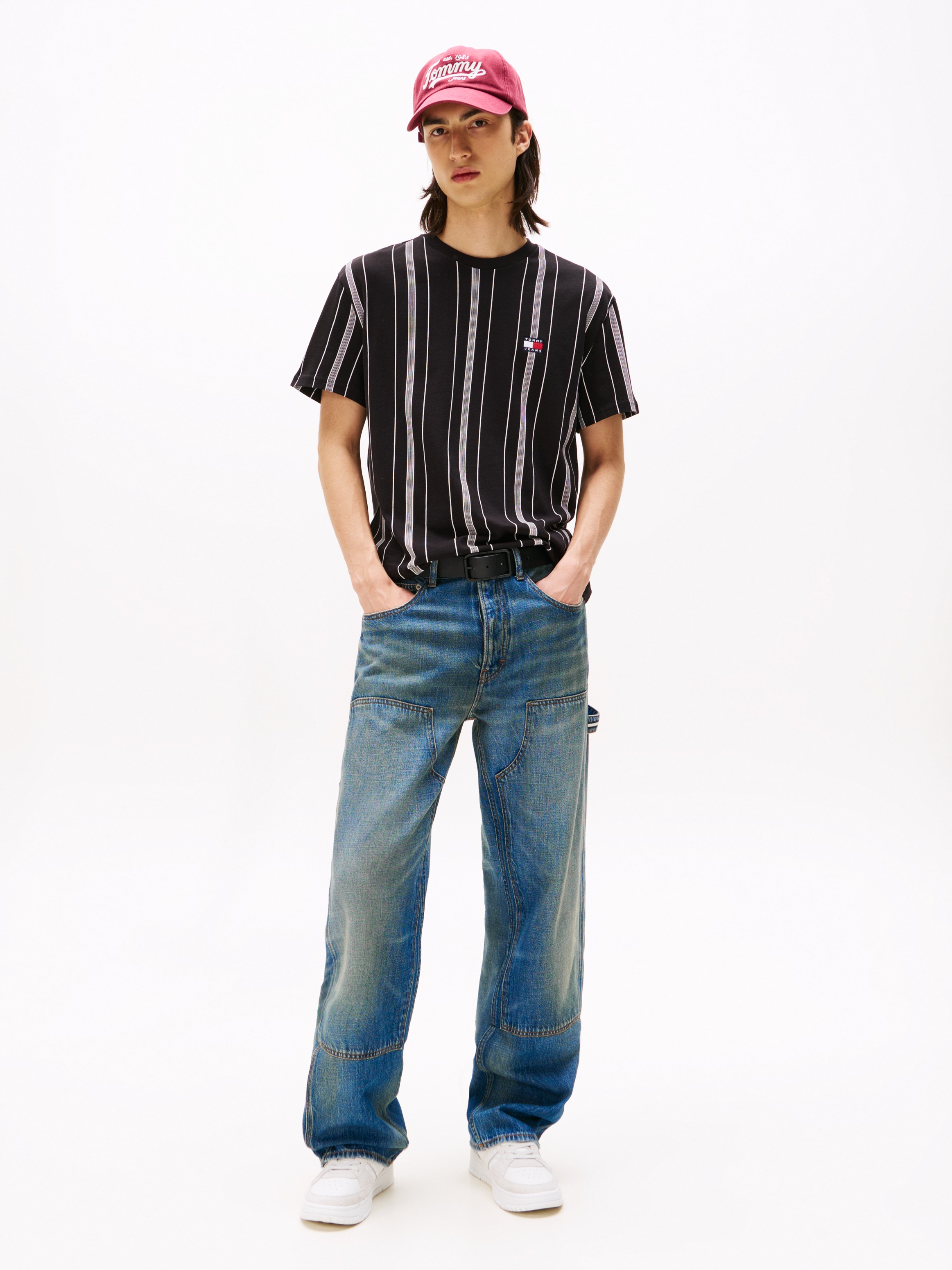 Tommy Jeans T-Shirt »TJM REG VERT STRIPE SS TEE« modisch gestreift