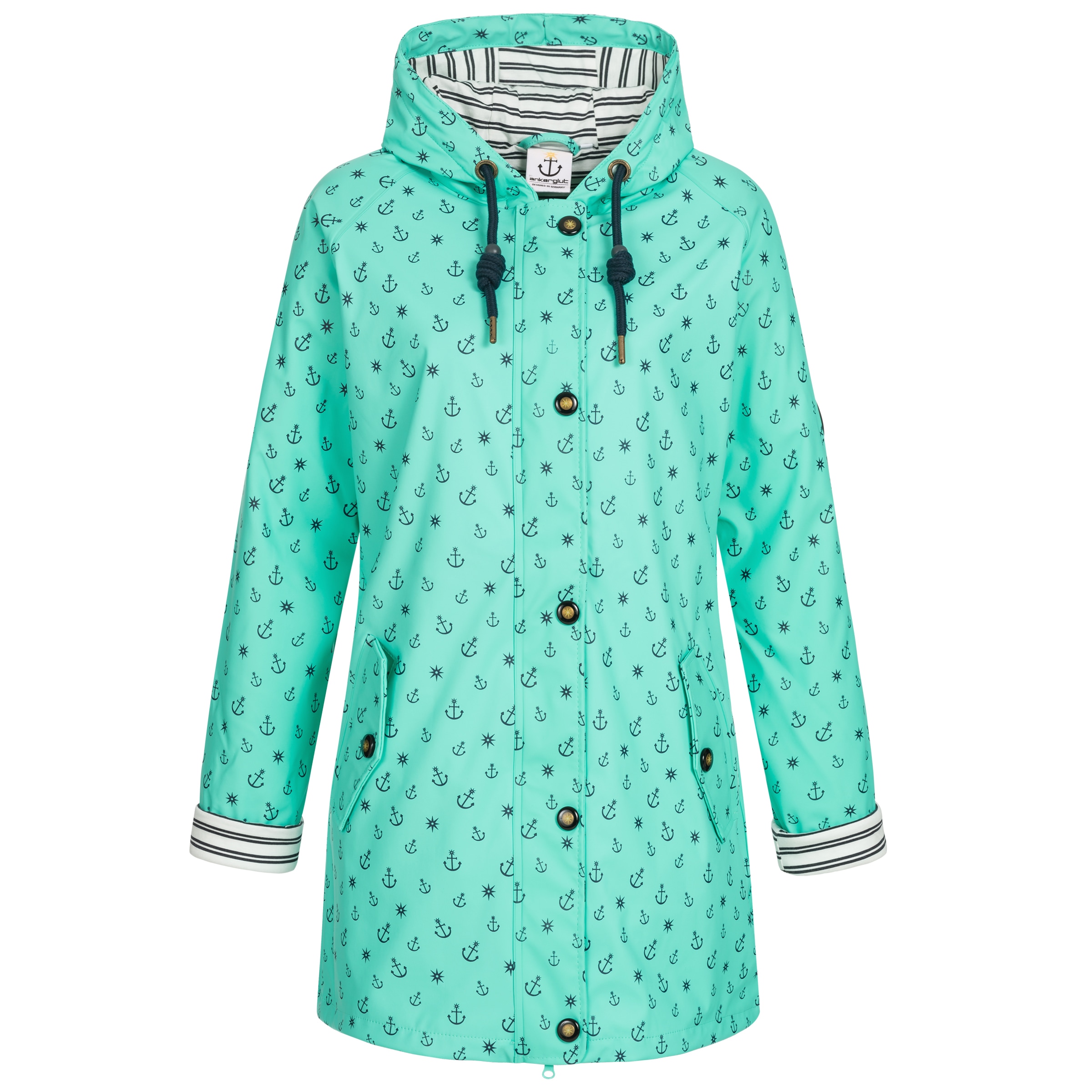 ankerglut Veste de pluie »Friesennerz Regenmantel, Longjacket« avec capuche également disponible en grandes tailles