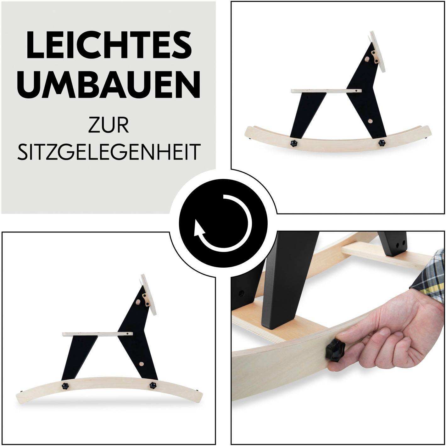 Hauck Animal à bascule »Rock N Swing Zebra« FSC® - schützt Wald