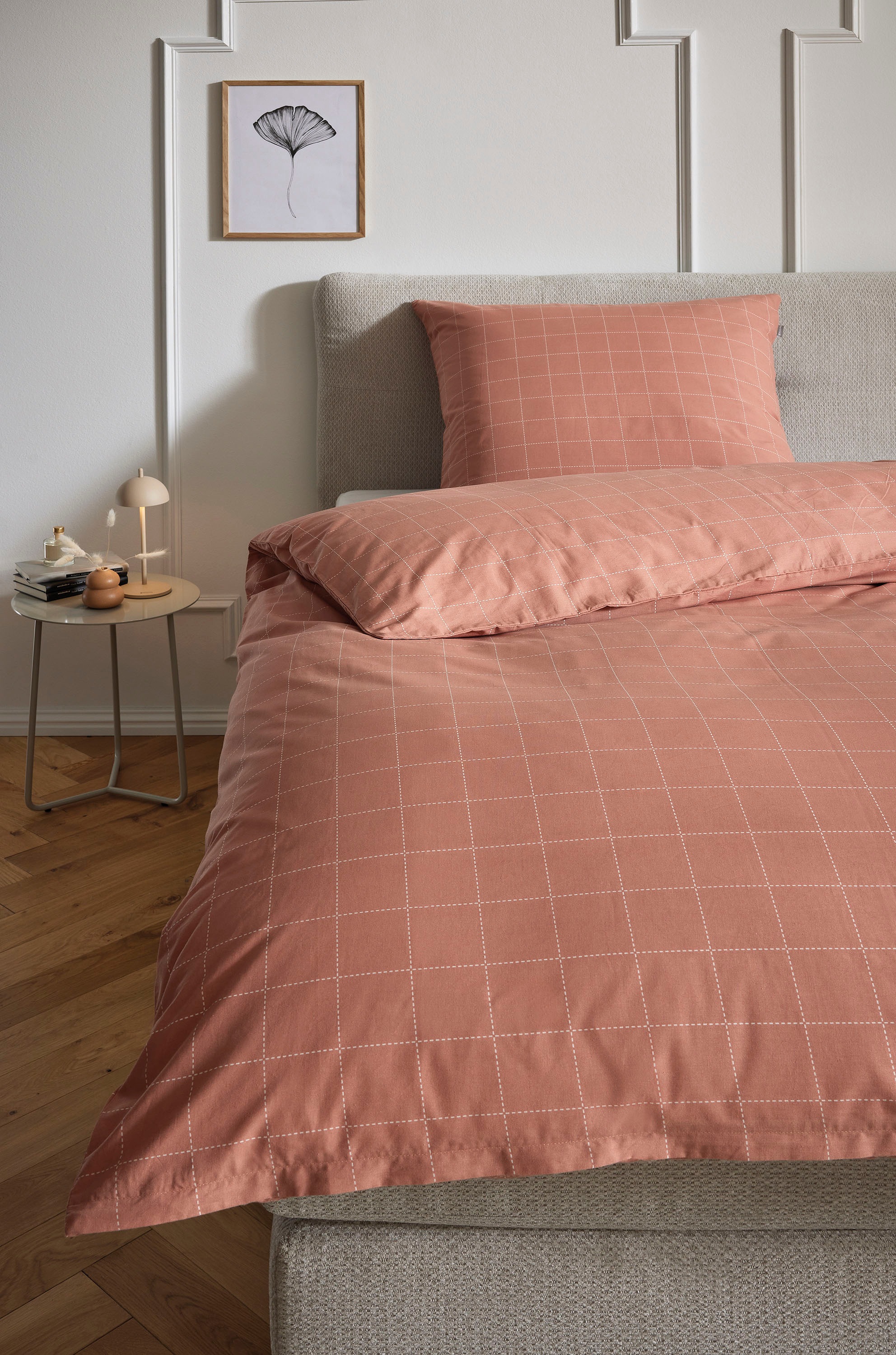 Musterring Bettwäsche »Grid« 2 Stk. tlg. Renforcé Qualität, JustB! Musterring