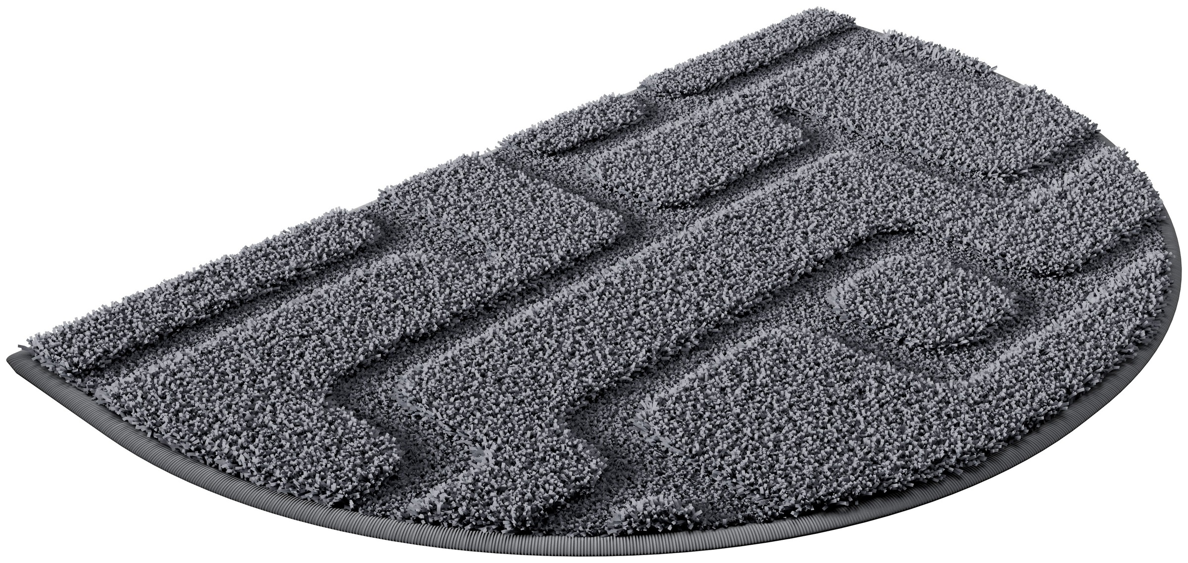 Grund Badematte »Riana, Badvorleger, Badezimmer Teppich, sehr weich« Höhe 20 mm rutschhemmend beschichtet schnell trocknend Modernes Design mit Linien in Hoch-Tief-Struktur, Made in Europe