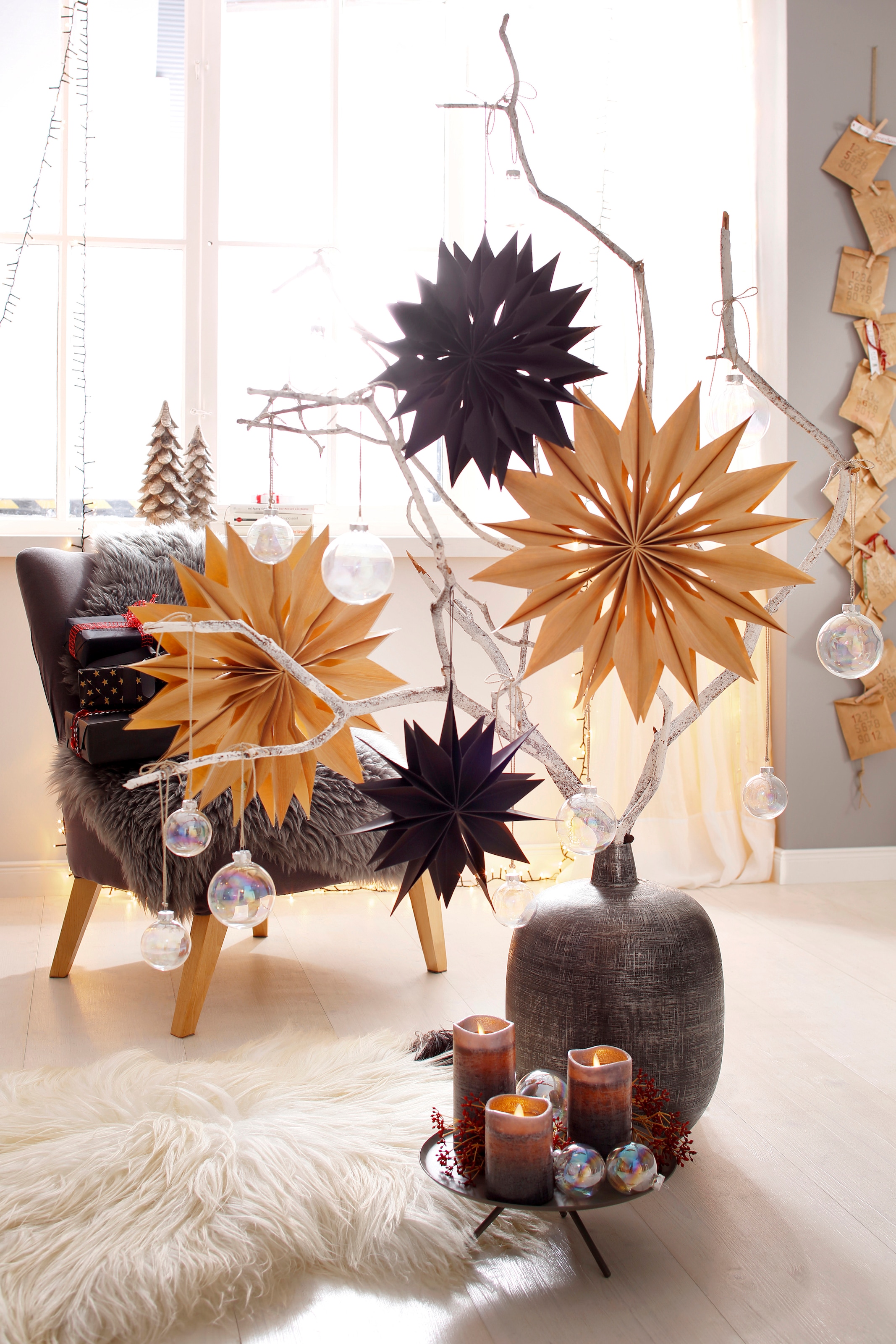 MAGIC by Inge Boule de Noël »Straight & Cool« en verre, Ø 6 cm et 8 cm