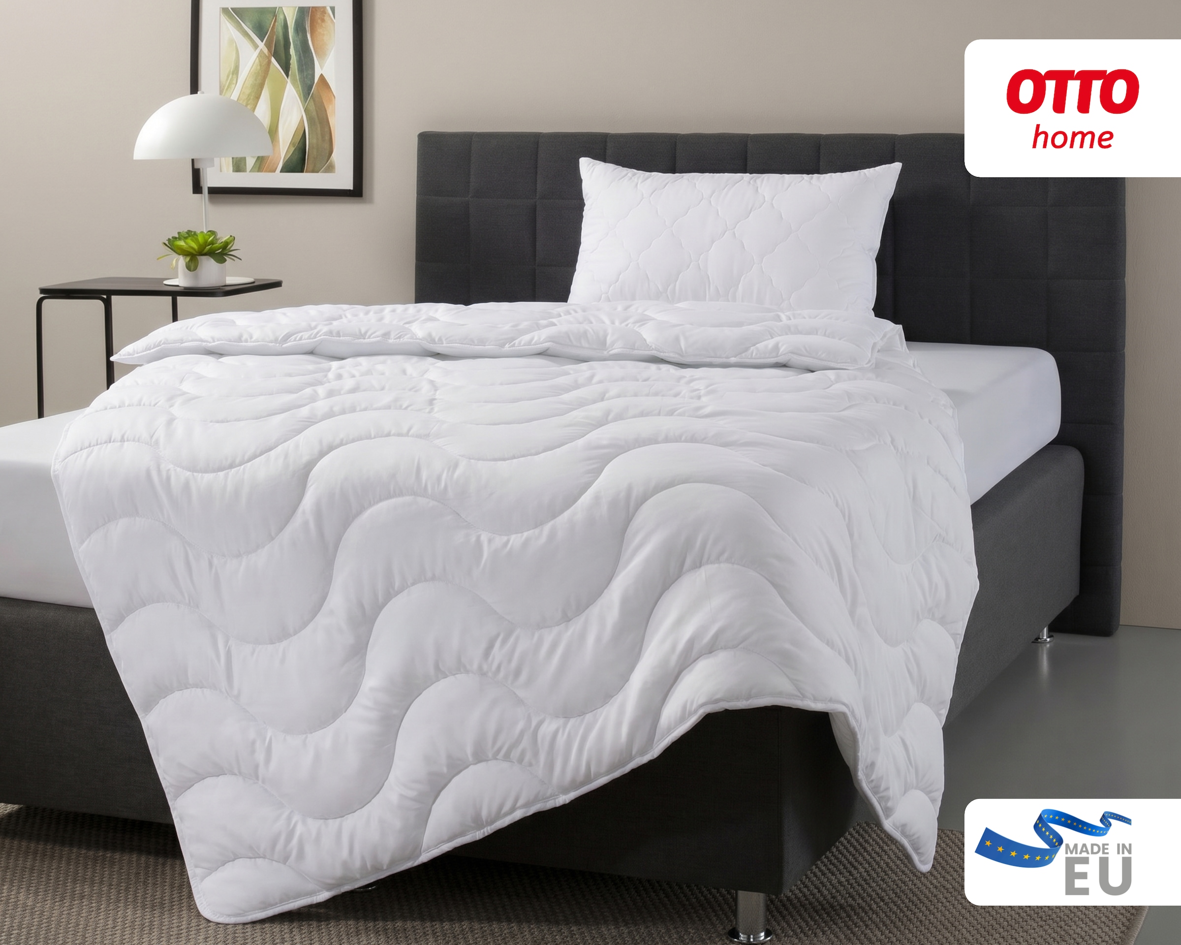 GOODproduct Microfaserbettdecke + Microfaserkissen »Mailo, Bettdecke 135x200 cm, 155x220 cm« 2-tlg., Set mit Kissen 80x80 cm, Sommer, Winter
