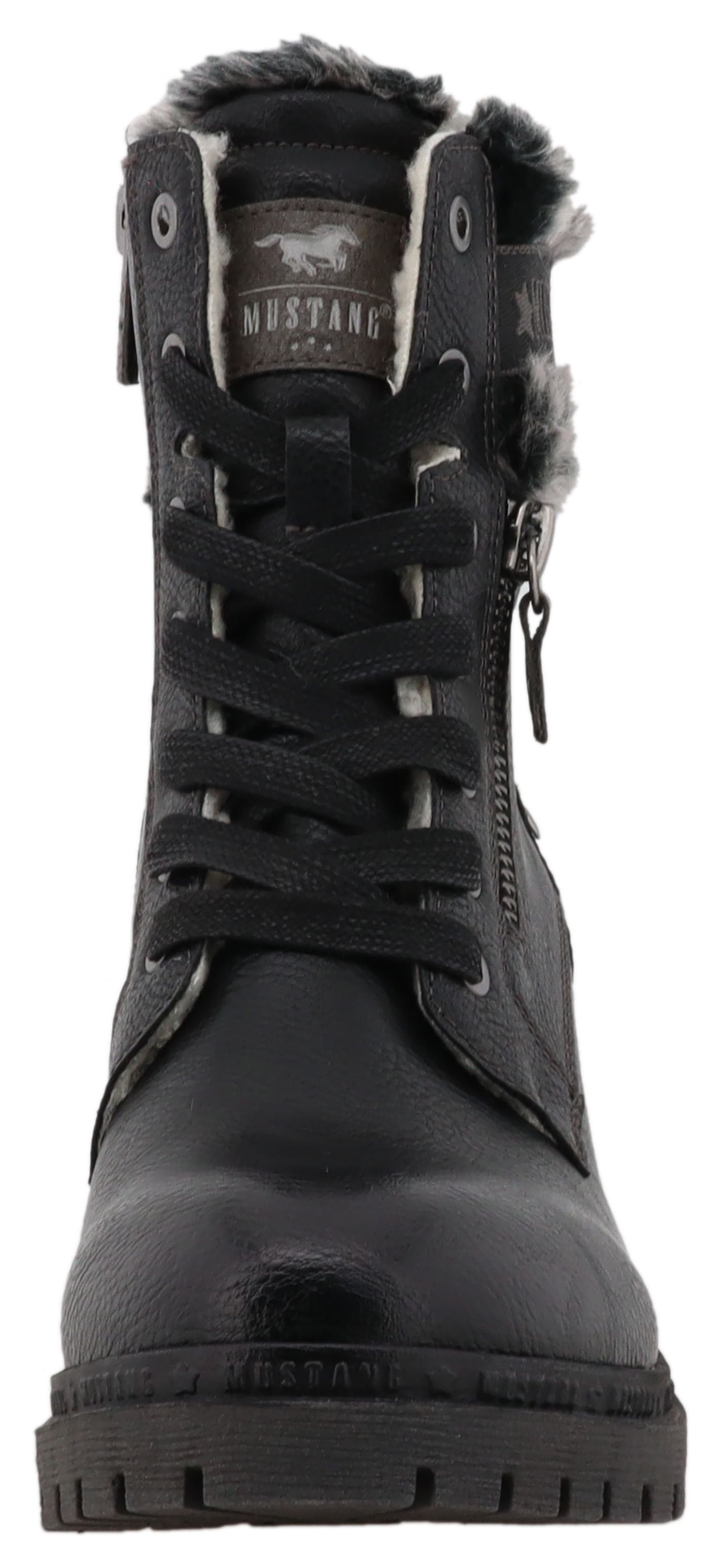 Mustang Shoes Bottes d'hiver »Leila«  bottes d'hiver avec col en fausse fourrure et talon bloc