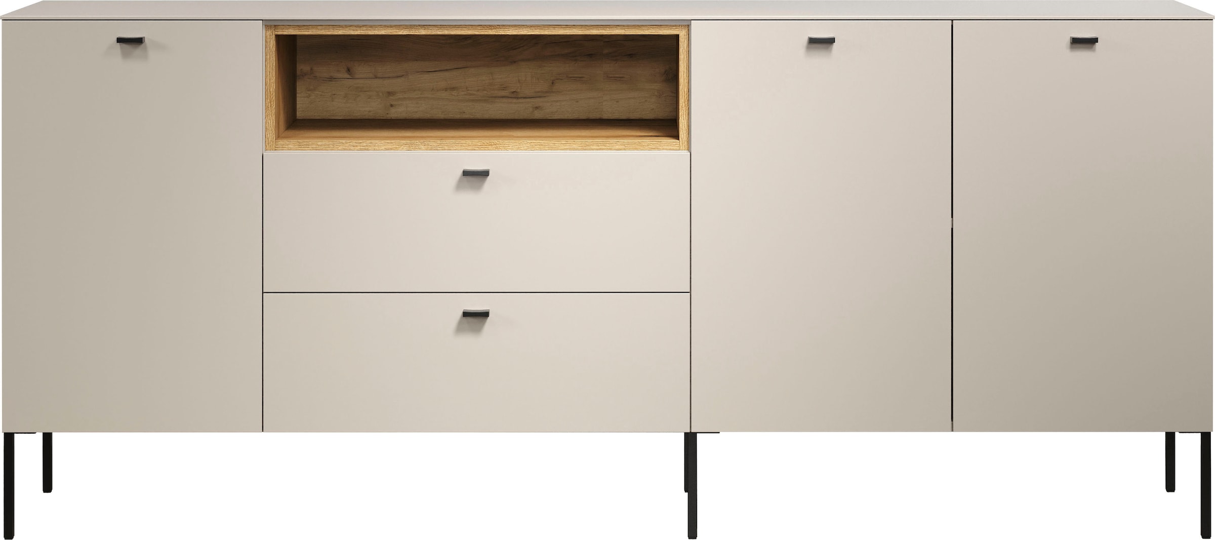 Home affaire Buffet »San Pedro« 1 cuis tlg. Anrichte mit Griffen und Füssen aus Metall - (B/T/H) 197/42/85 cm