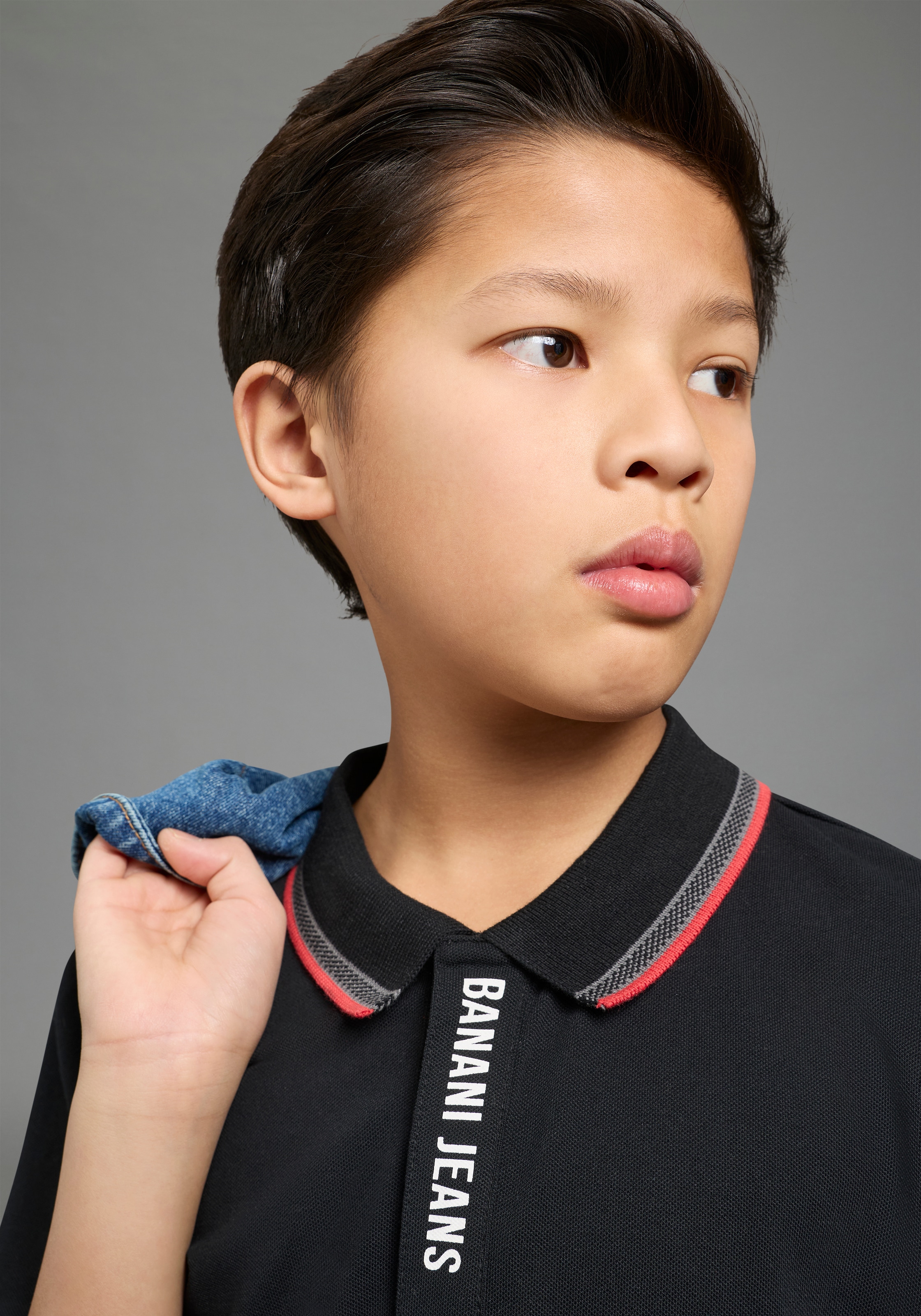 Bruno Banani Polo »Piqué-Shirt mit Logo-Print für Jungen« Basic-Passform, Kurzarm, mit Knopfleiste, mit Logodruck