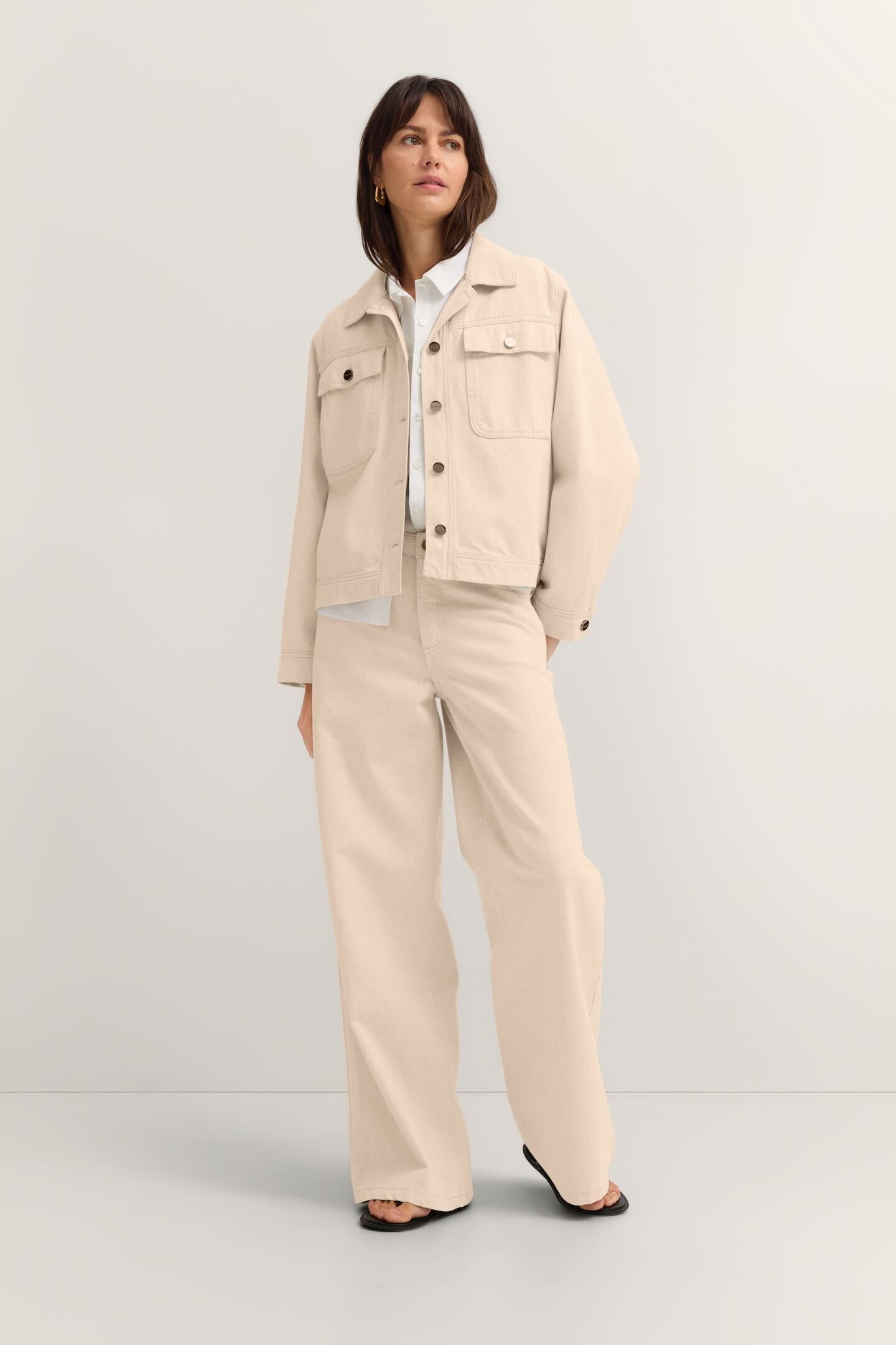 bugatti Veste en jean »Loose Fit« aus Baumwolle mit Hemdkragen