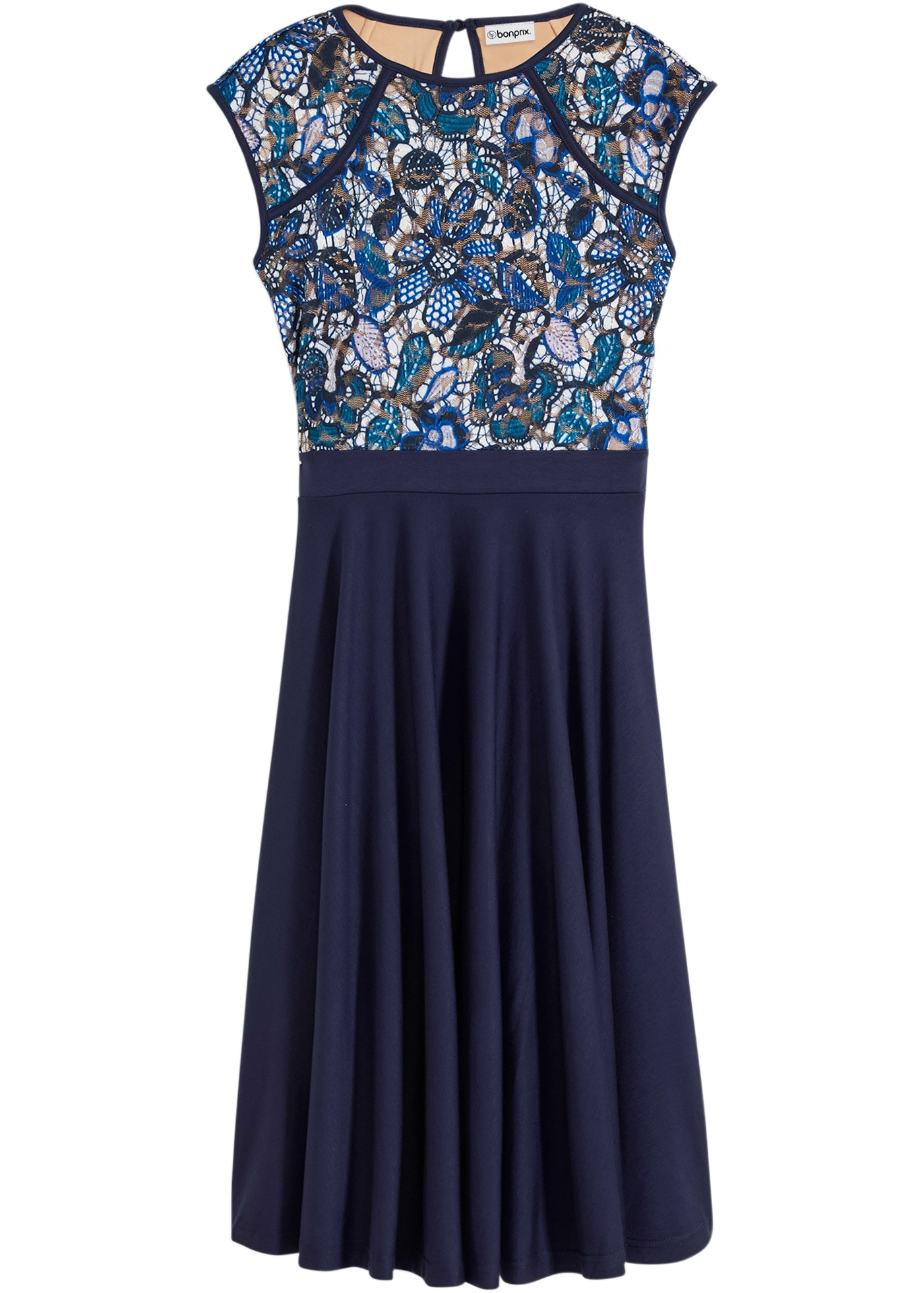 bonprix Robe midi für festliche Anlässe, aus Punto di Roma Material, ärmellos