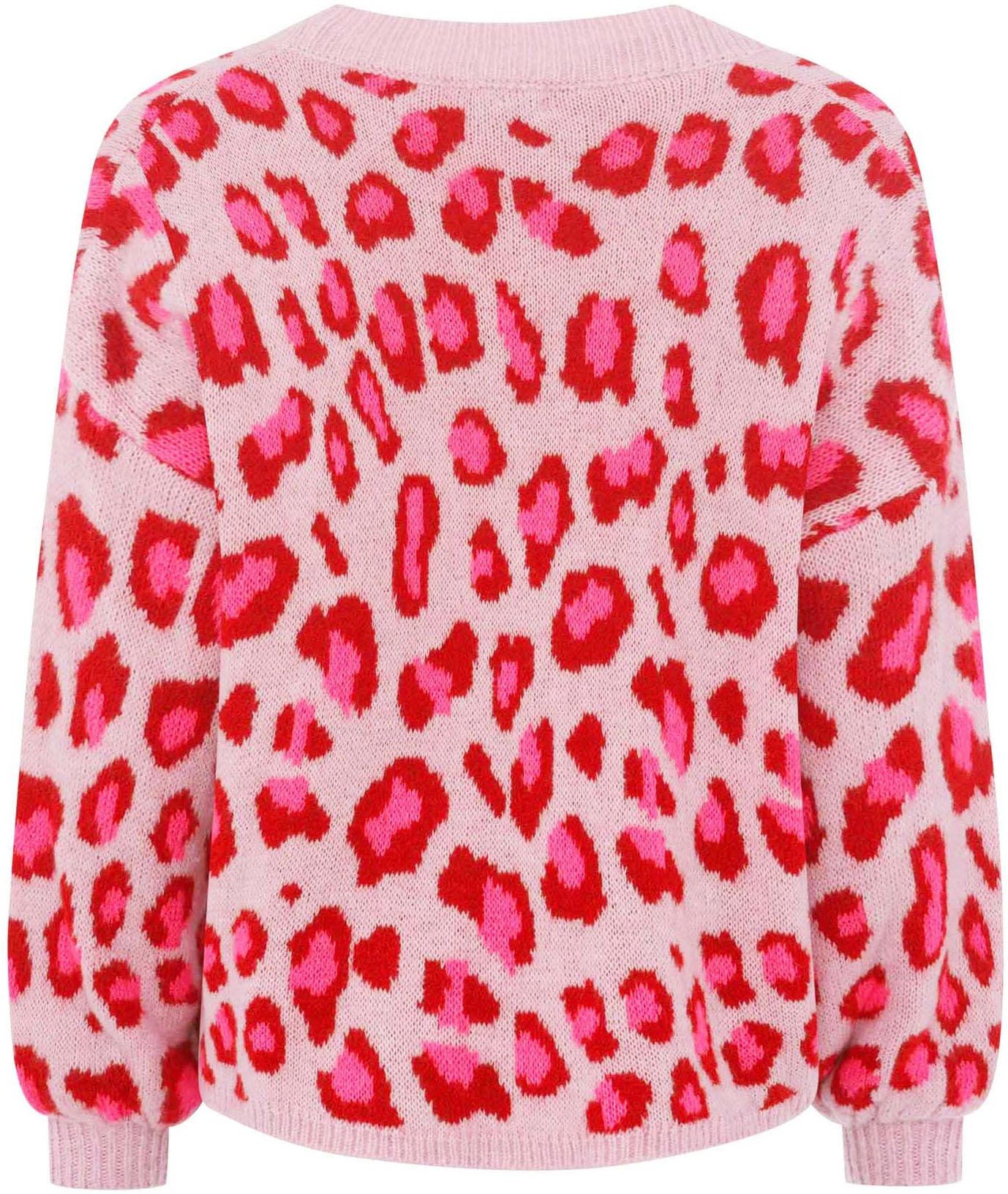 Zwillingsherz Veste en tricot »"Big Leo"«, One Size, Animal-Muster, Langarm, Knöpfe, tiefer V-Ausschnitt
