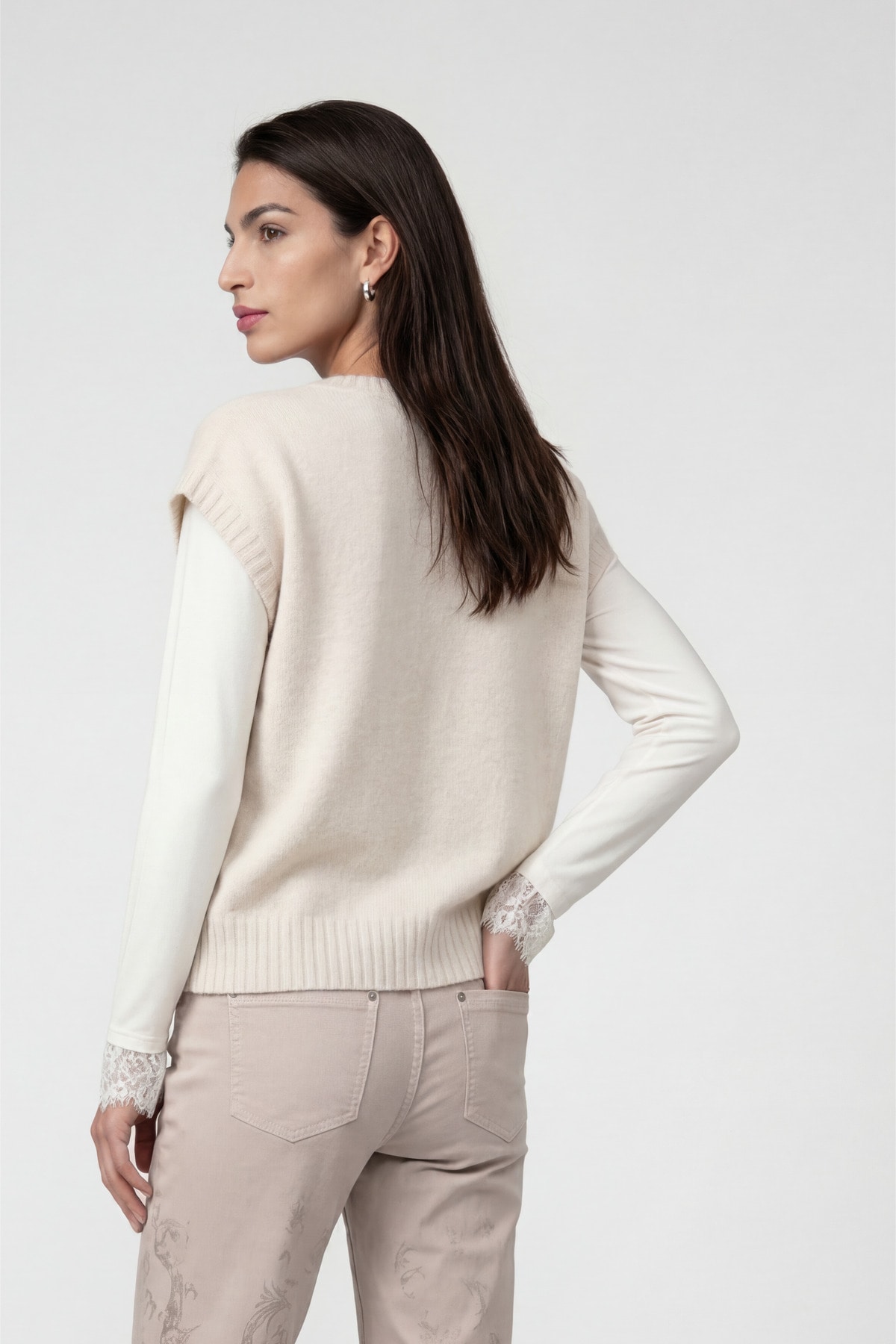 Monari Pullunder »Pullunder Lurex« Regular fit mit Strickbund