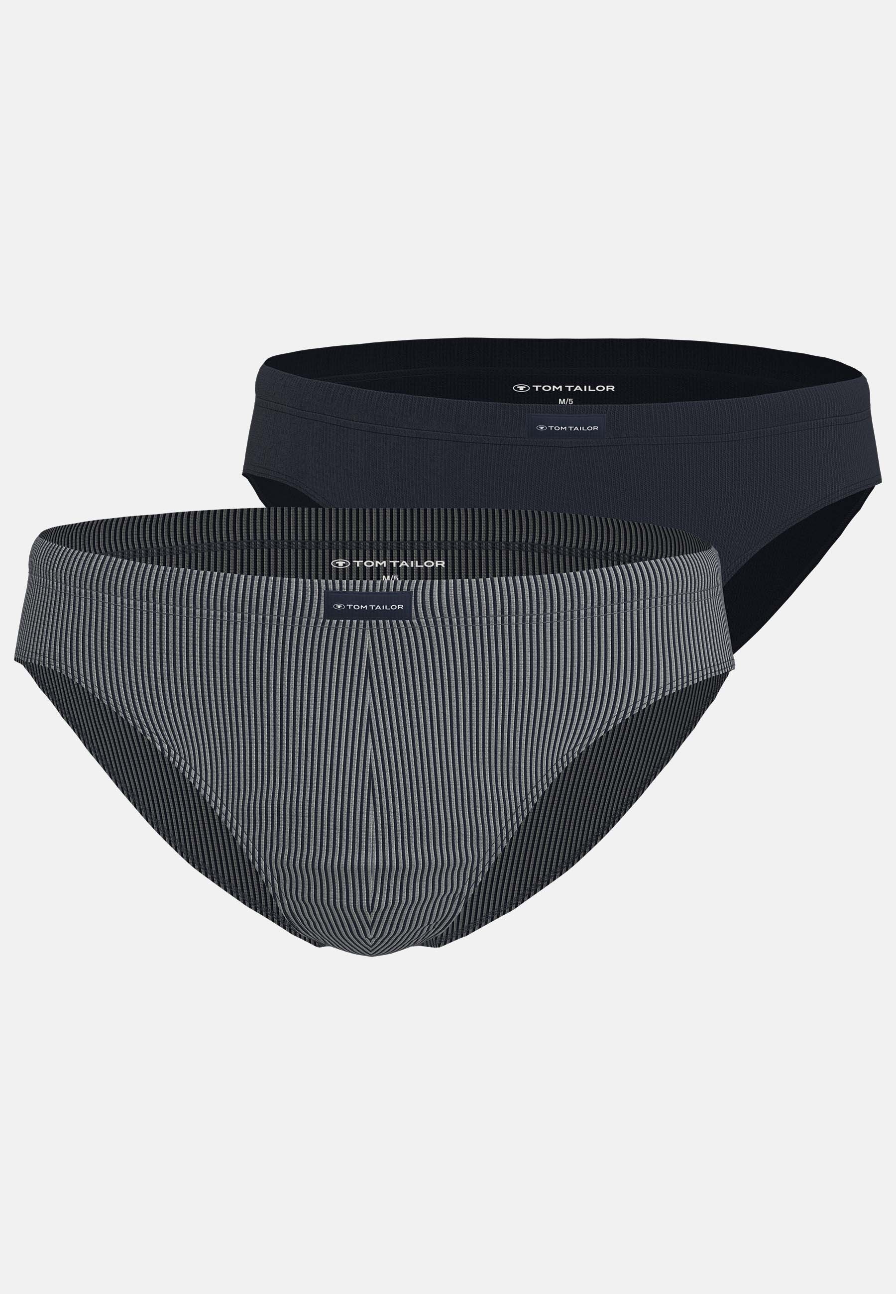 TOM TAILOR Slip miniature »Kentucky«, 2 bequem, basic, eng, atmungsaktiv, mit Logo, breiter Bund, Baumwollmix