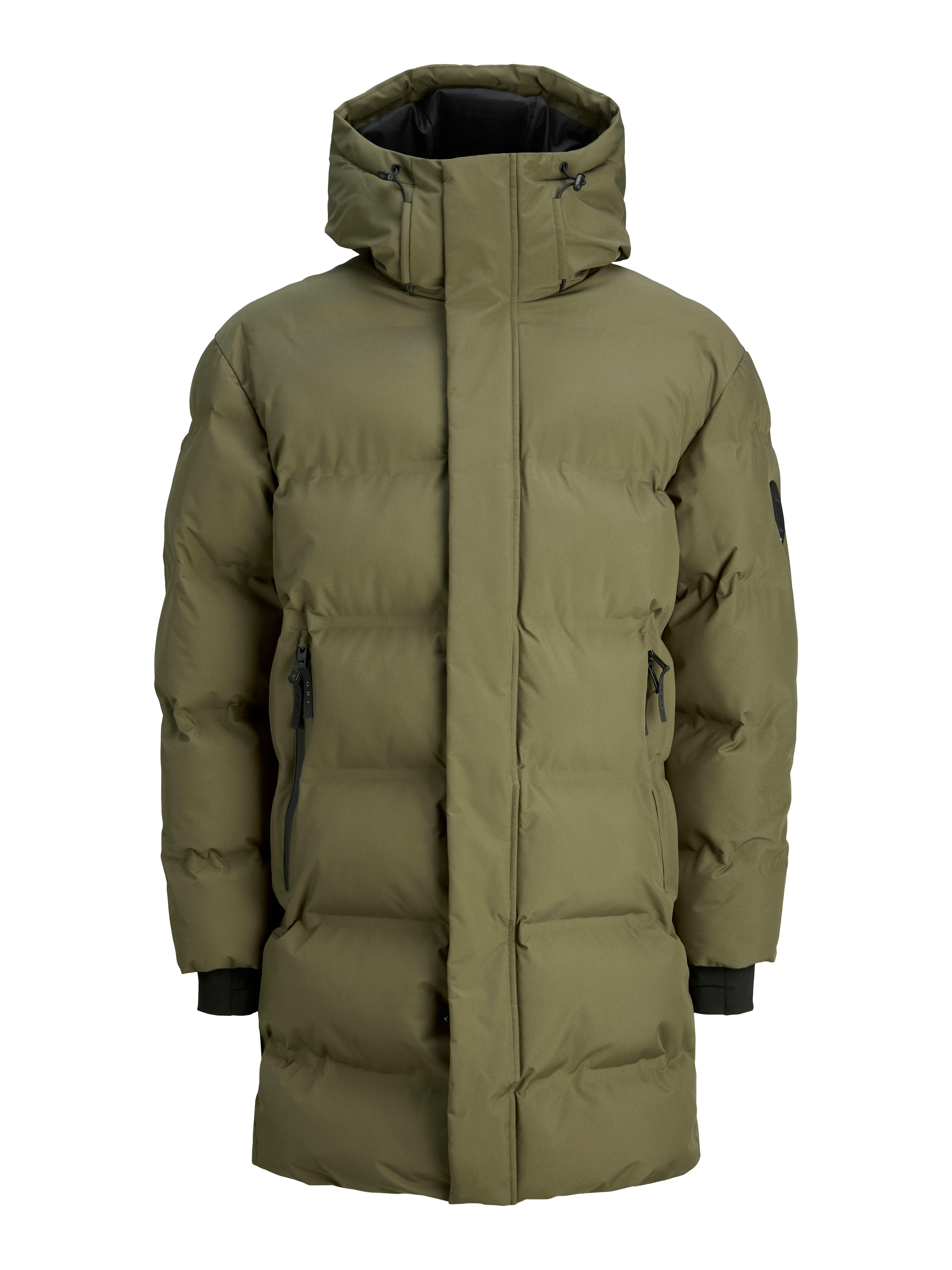 Jack & Jones Steppjacke »JCOFUSION LONG PUFFER JACKET« mit Kapuze in langer Form
