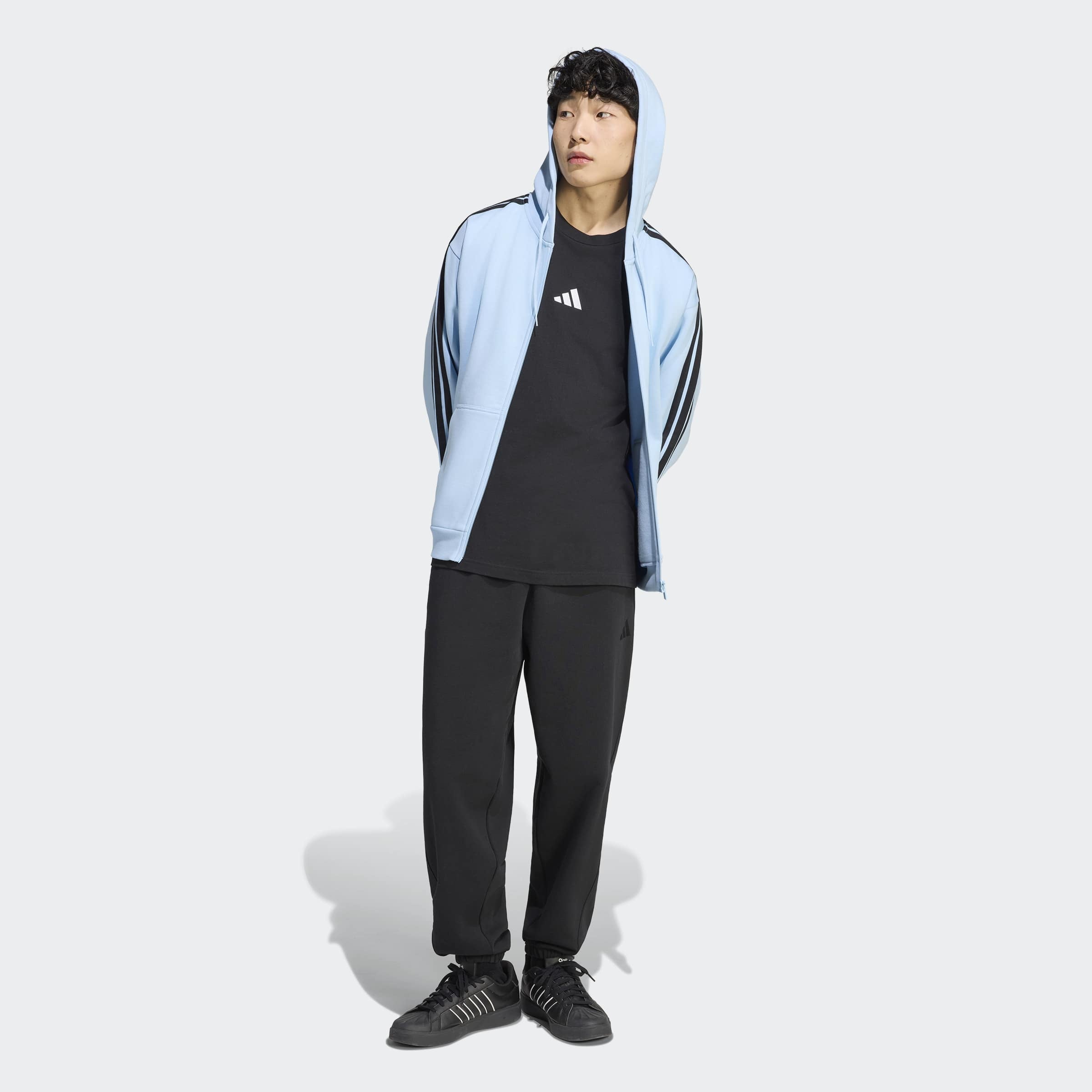adidas Sportswear Kapuzensweatshirt »M 3S FL FZ HD«, sportlicher Stil, mit Kapuze, mit angesetzten Ärmelbündchen
