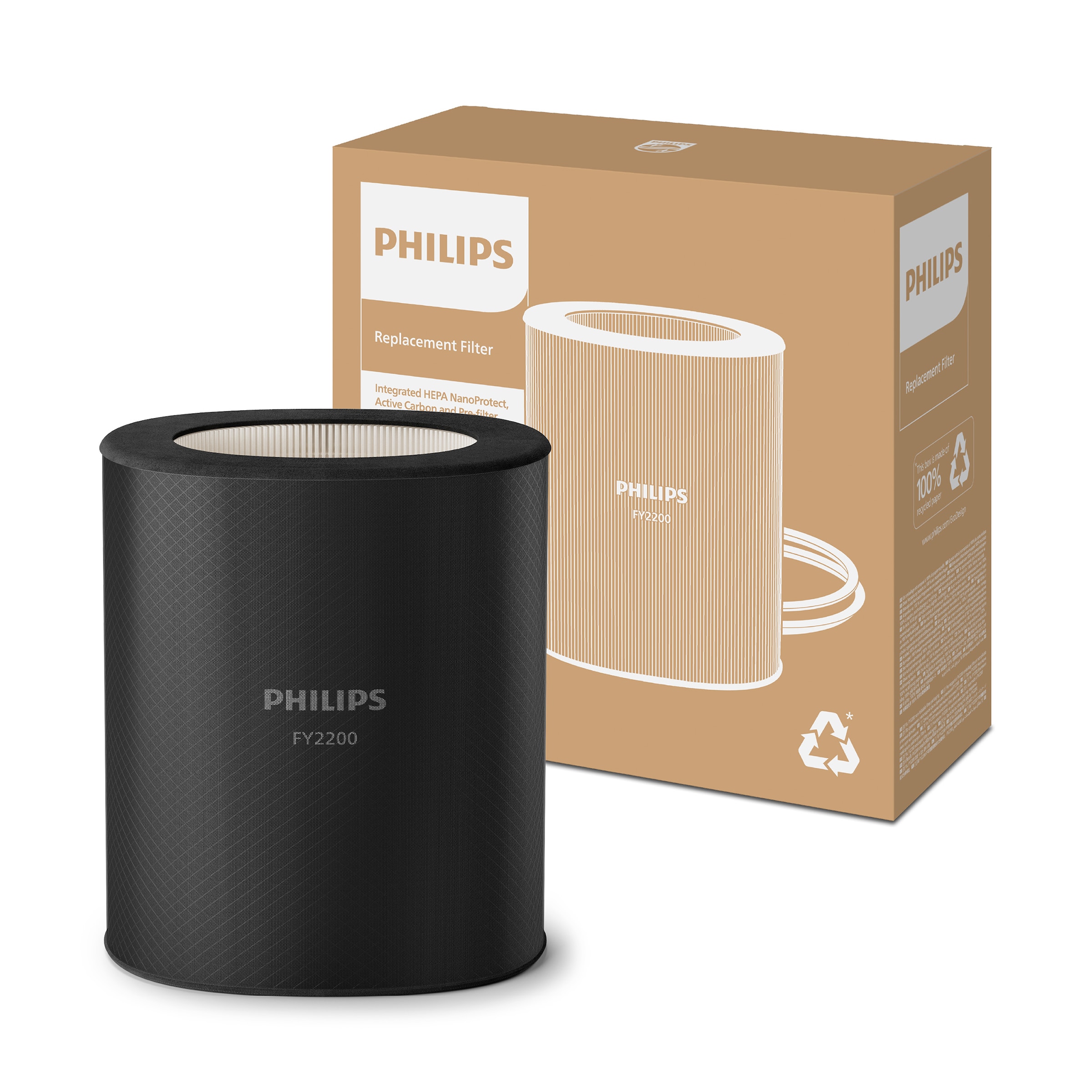Philips Filtre de rechange »FY2200/30 HEPA NanoProtect Filter« 1 cuis tlg. bis zu 3 Jahre verwendbar, 1 Filter im Lieferumfang