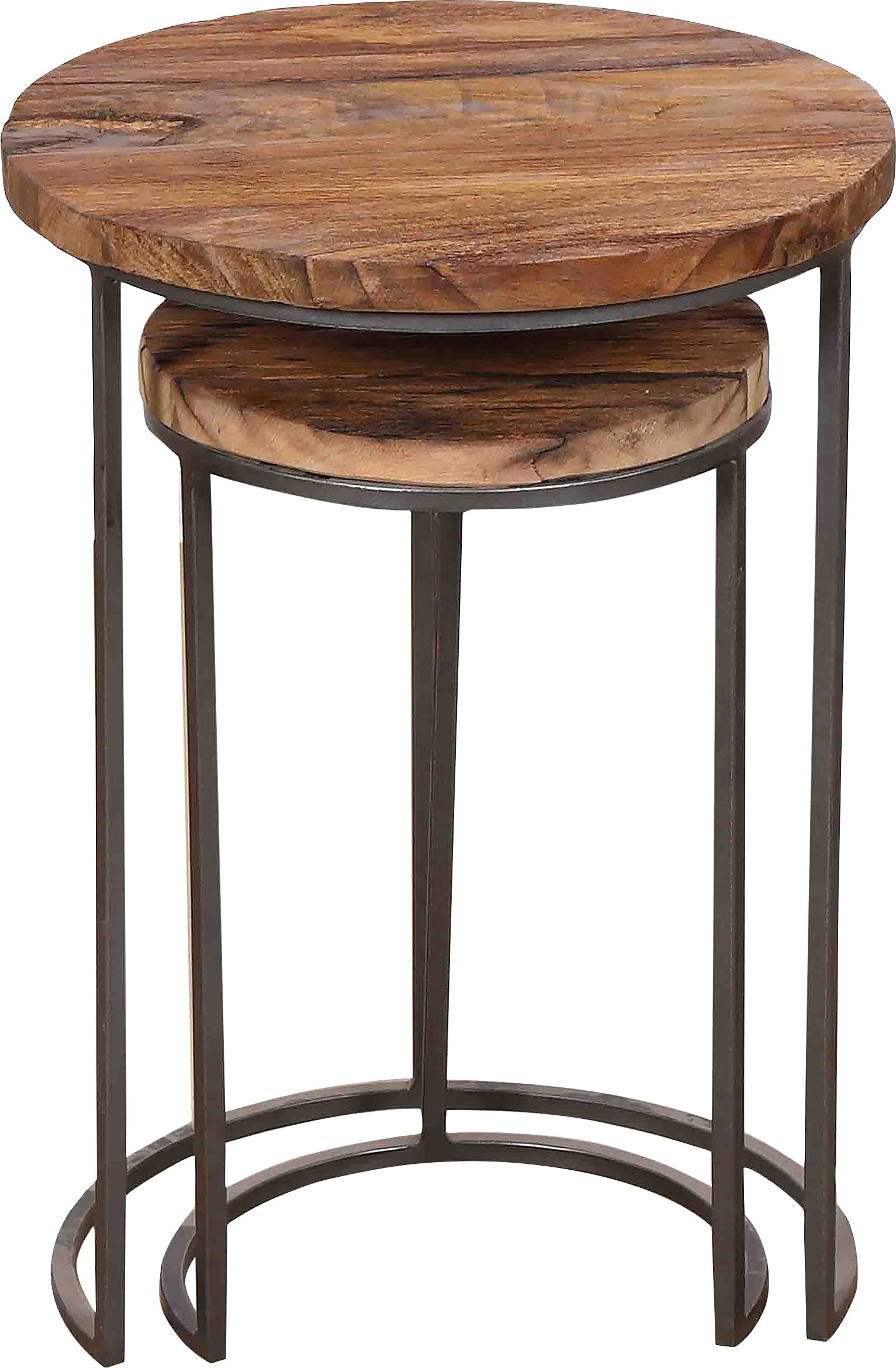 byLIVING Beistelltisch »Jaron« aus Massivholz, Zweisatztisch