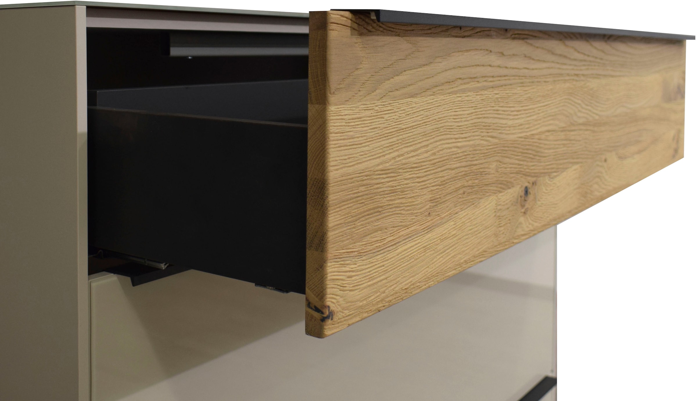 Mäusbacher Unterschrank »Nova Garderobe« Schubladenfront eiche massiv inkl. Griffbeleuchtung BHT 110x50x32 cm