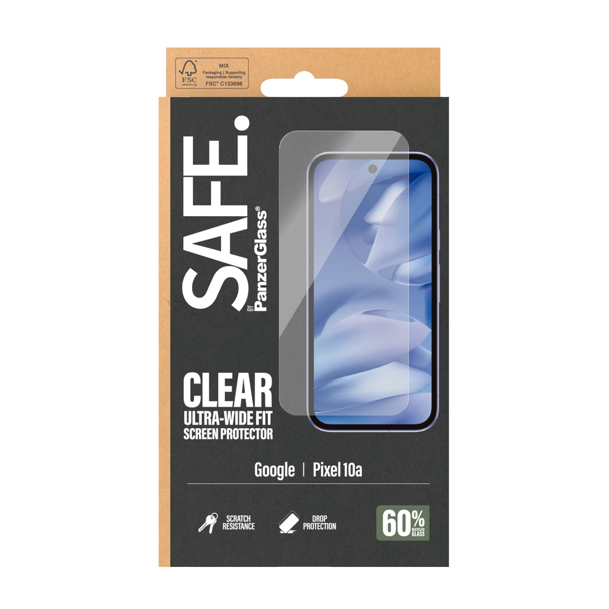 SAFE by PanzerGlass Verre de protection d'écran »Ultra-Wide Fit Screen Protector« für Google Pixel 10a Displayschutzfolie, Schutzfolie, Bildschirmschutz, kratz- & stossfest