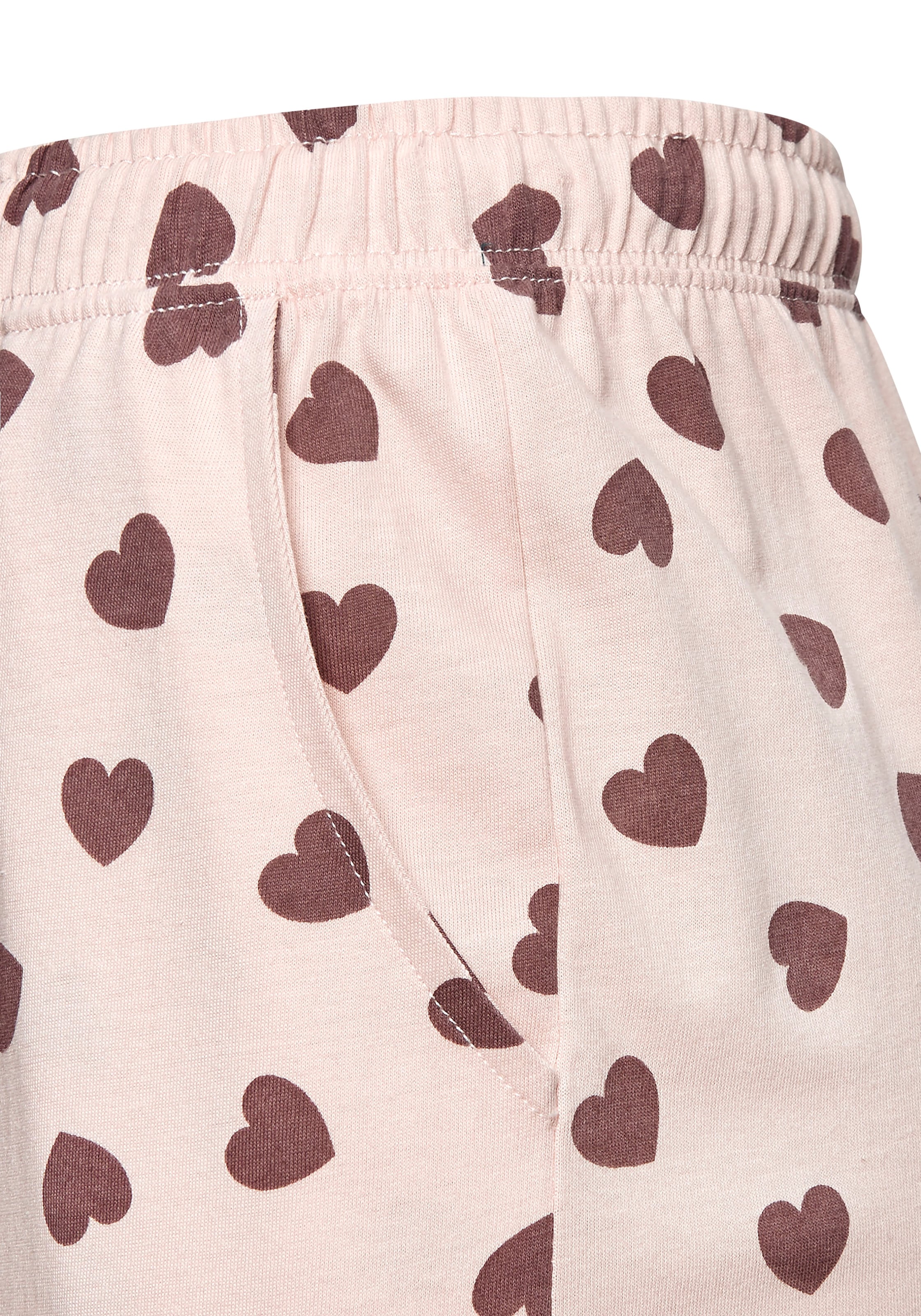 Vivance Dreams Pyjama Spar-Set, 2er Pack, 4 tlg. mit süssem Herzmuster