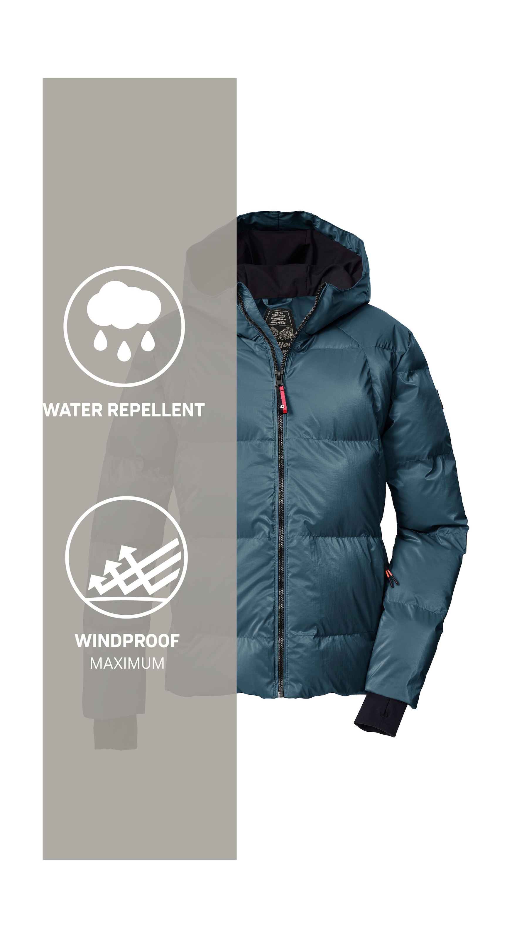 Killtec Steppjacke »KSW 210 GRLS QLTD JCKT« Metallische Optik, wasser- und windabweisend, Teflon EcoElite™
