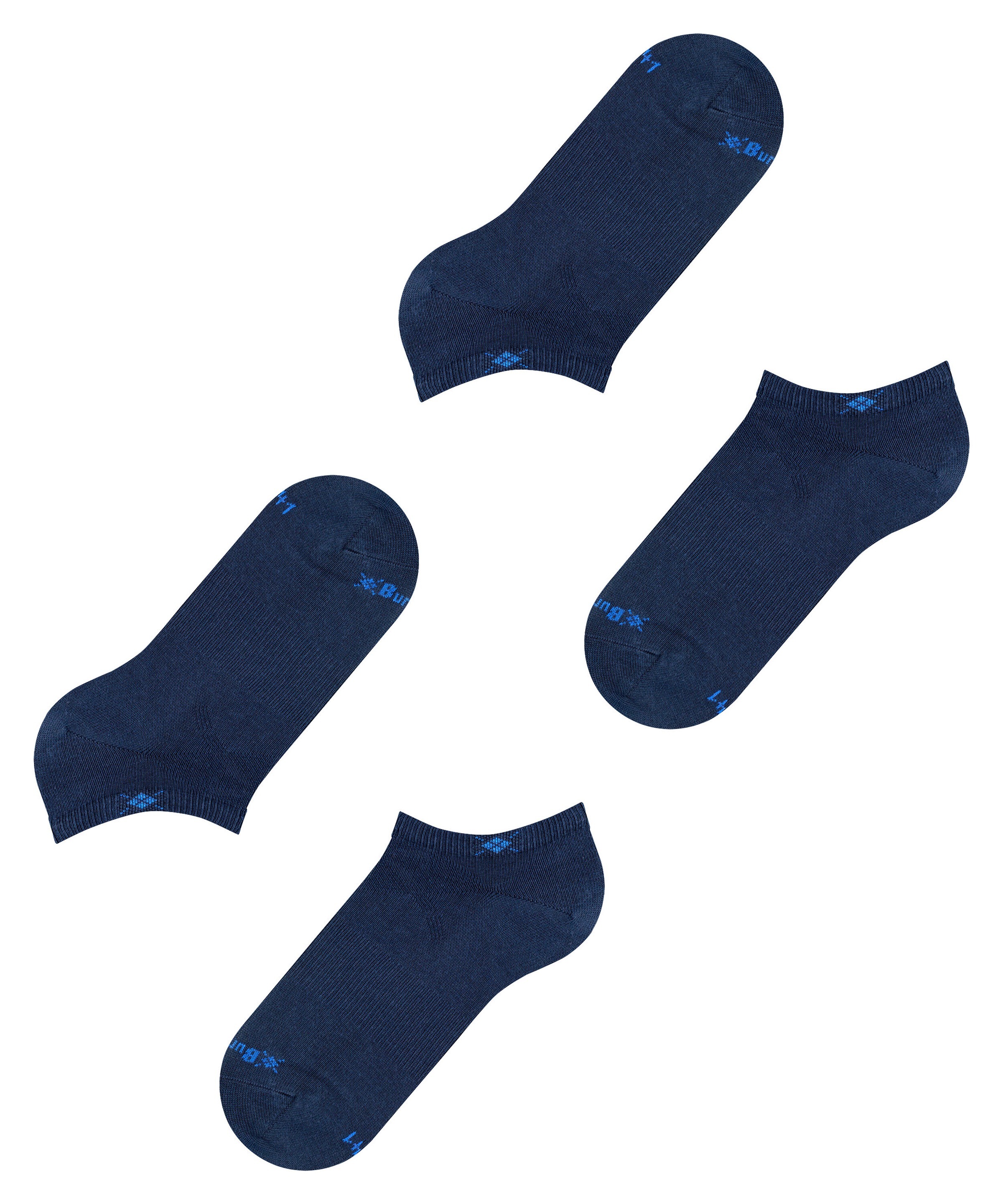Burlington Chaussettes de baskets »Everyday« 2 paires,  Taille unique 36-41, uni, logo Burlington