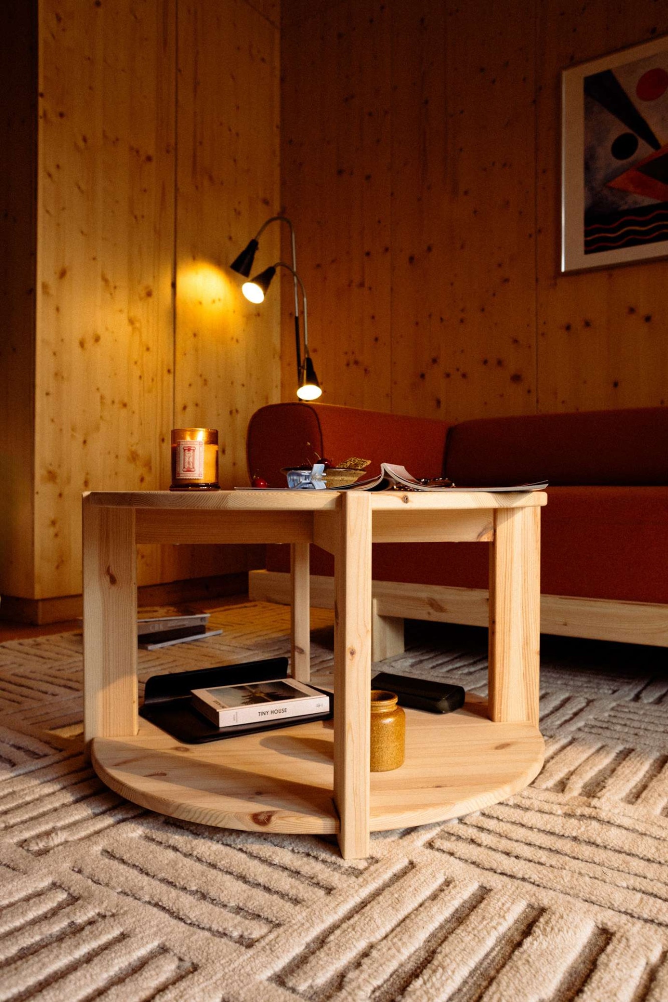 Karup Design Couchtisch »TUCK Coffee table round, Couchtisch, zeitloses Design, Made in Europe« Praktischer Stauraum, platzsparend, FSC®-zertifiziertem Massivholz