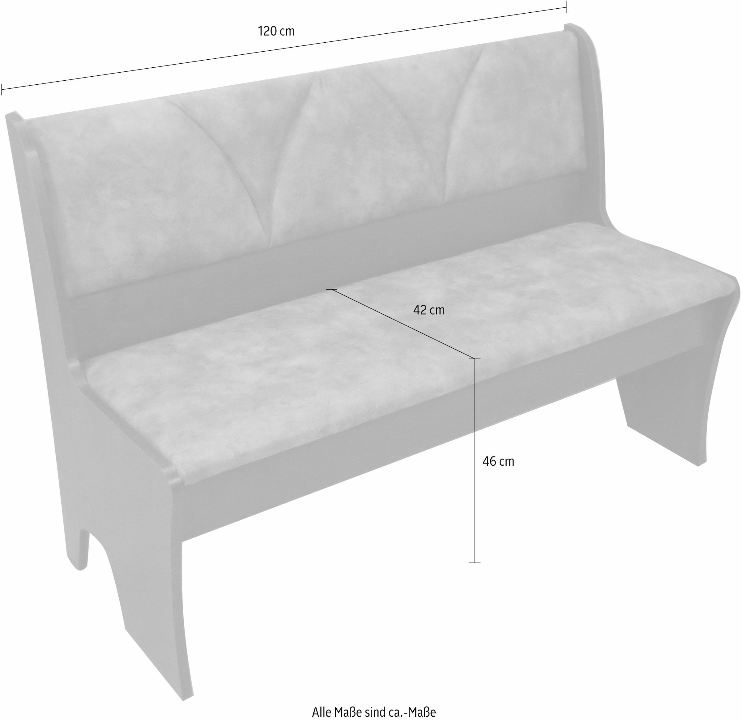 Home affaire Banc rembourré »Halle« Breite 120 cm