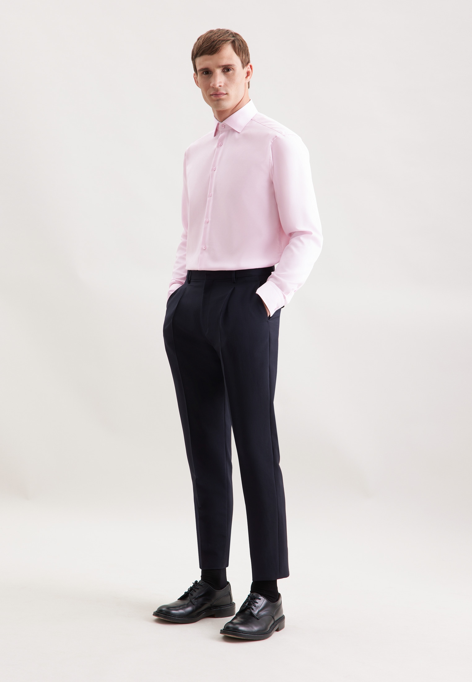 seidensticker Businesshemd »Schwarze Rose« Regular 1/1 Kentkragen Uni