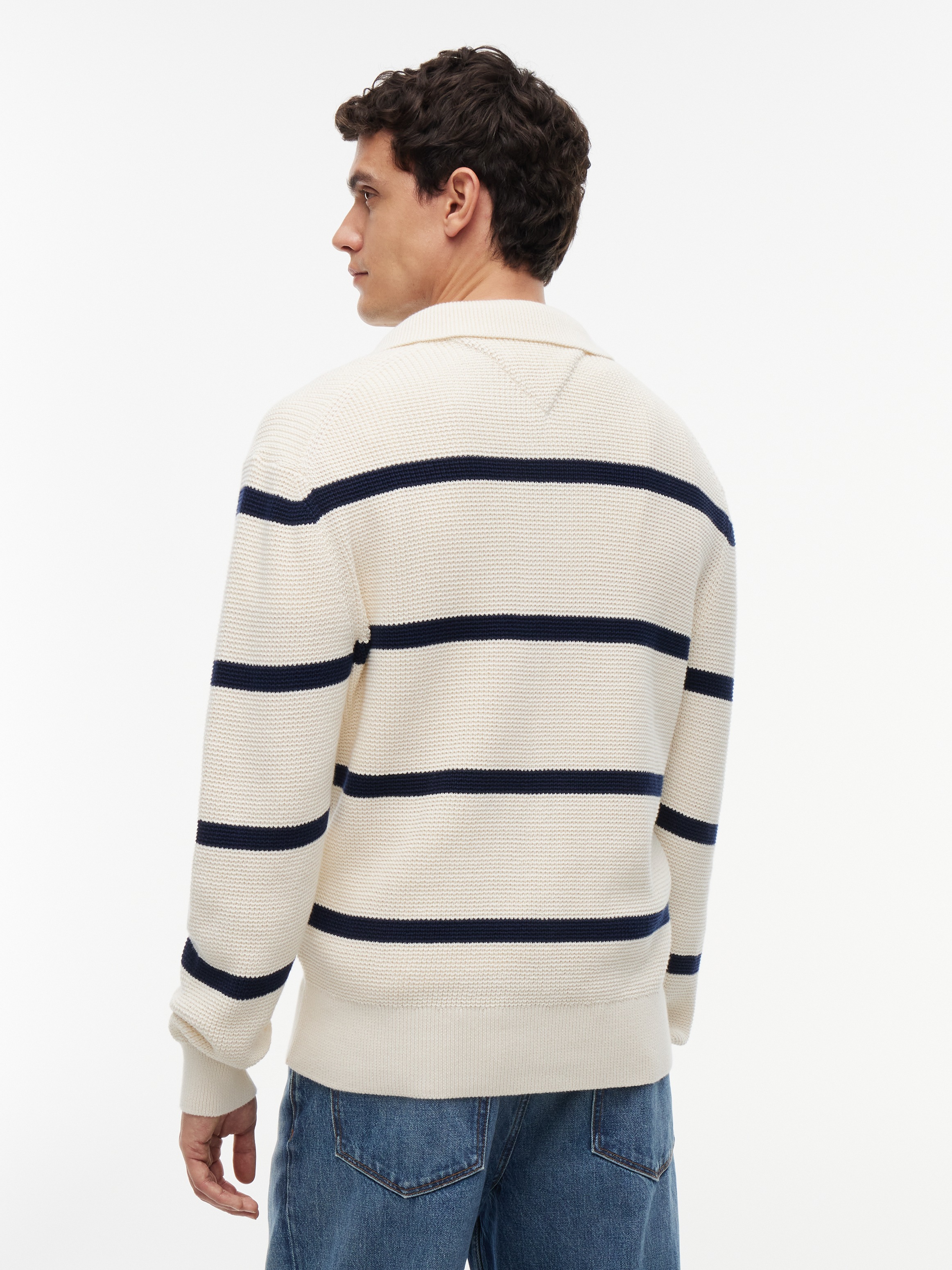 Tommy Hilfiger Polokragenpullover »WAFFLE STRUCTURE RUGBY« Relaxed Fit