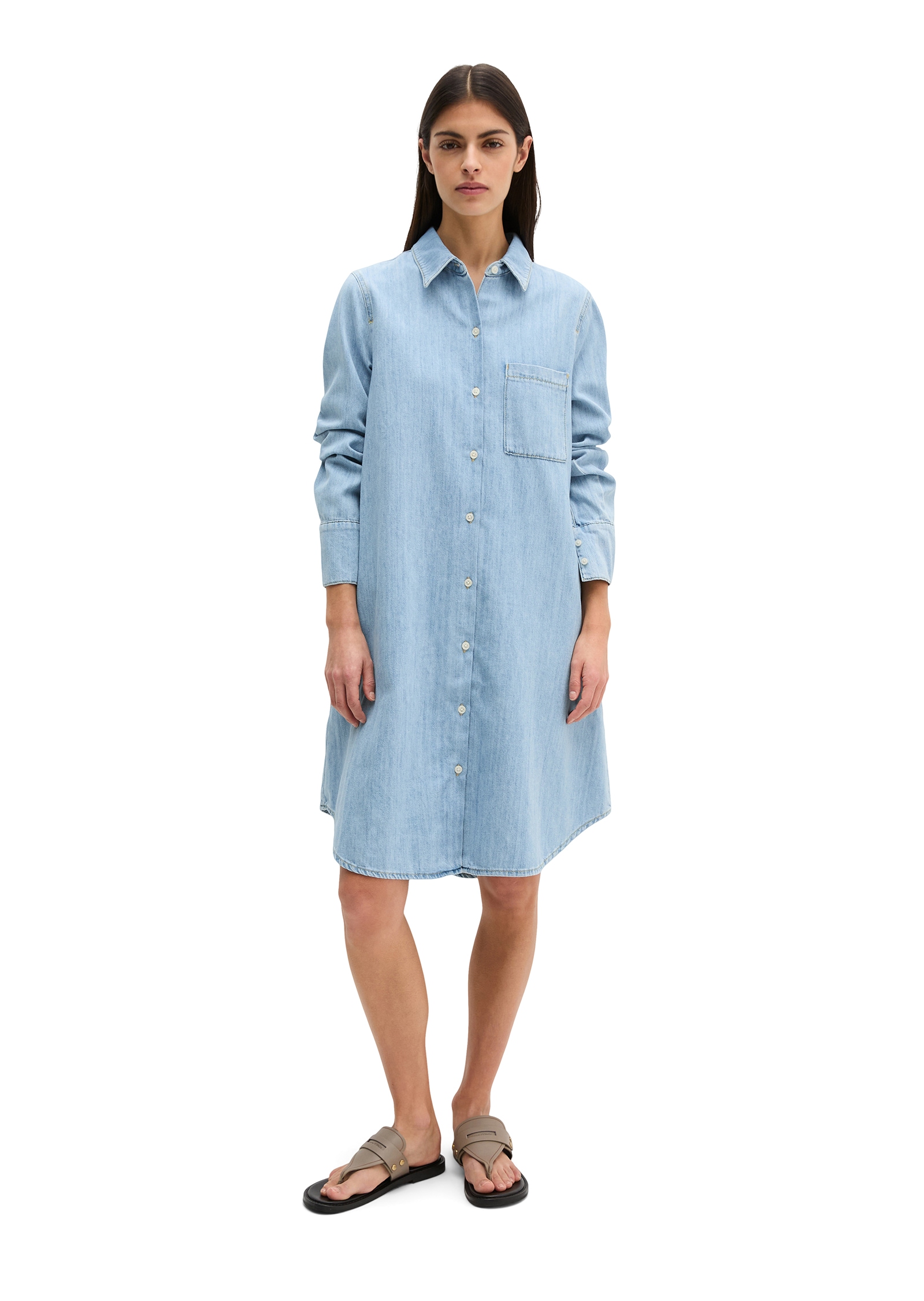 Marc O'Polo Jeanskleid A-Shape aus fliessendem Organic Cotton