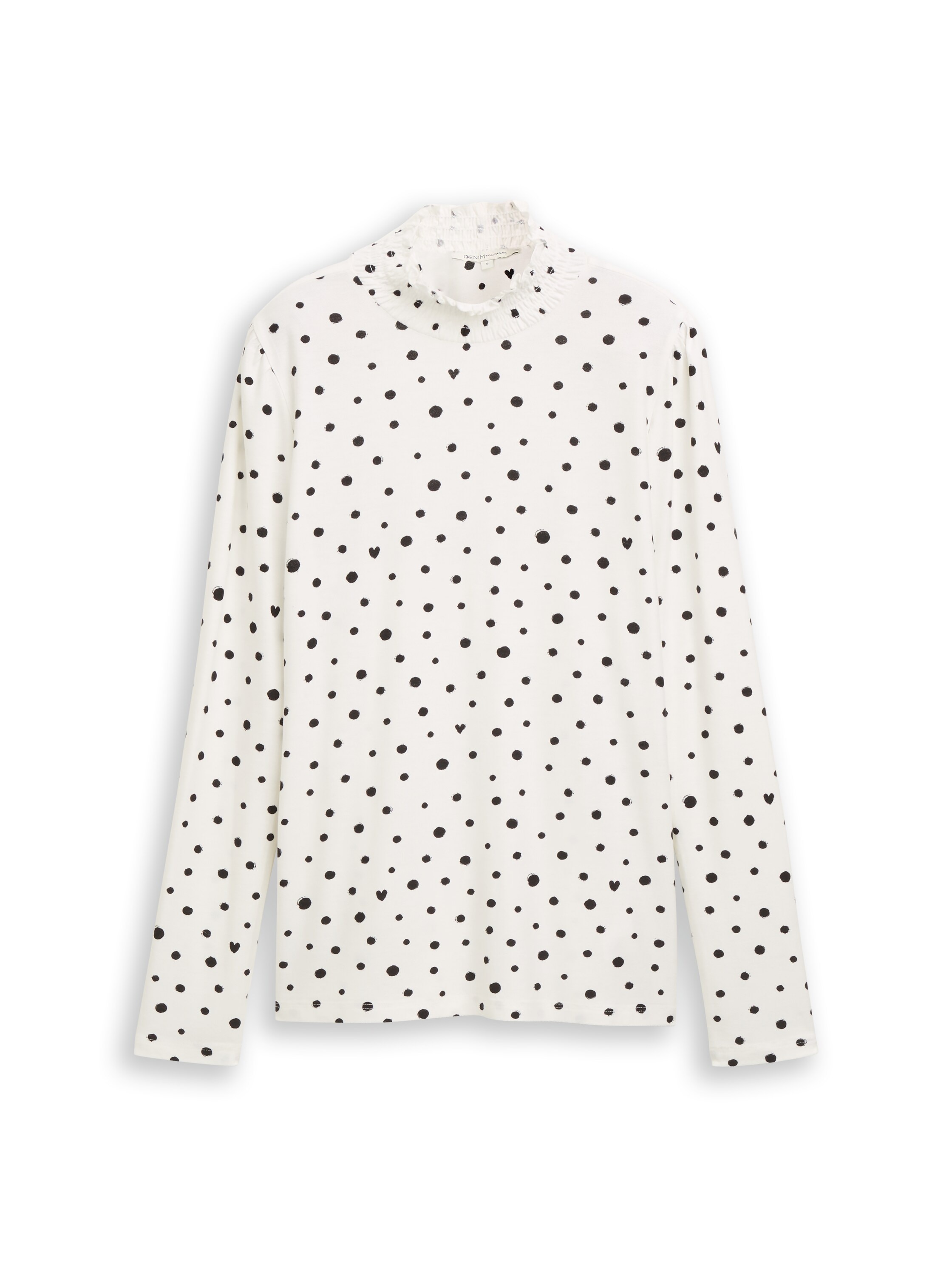 TOM TAILOR Denim T-shirt à manches longues mit All-Over Print