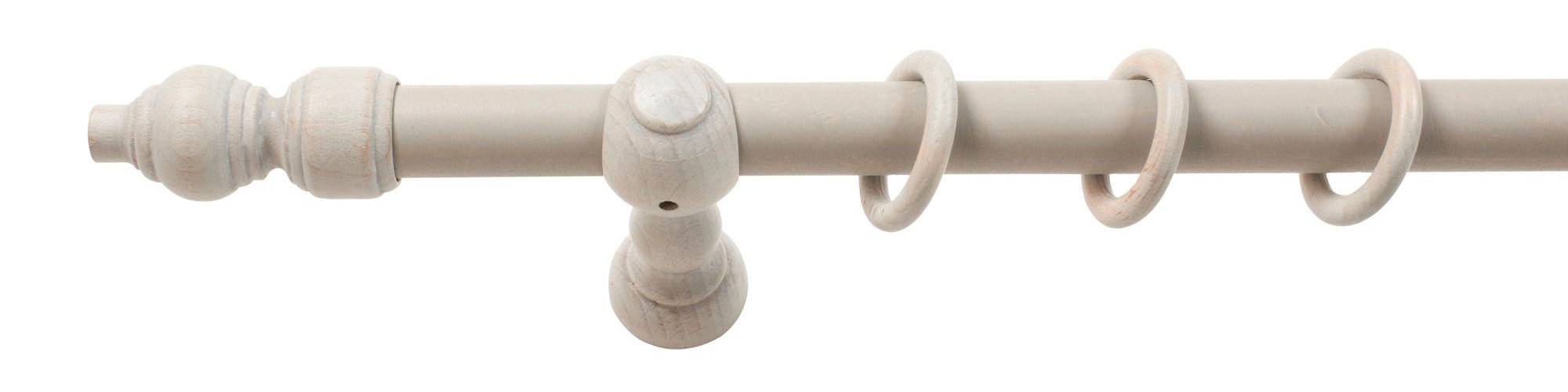 SN DECO GROUP Gardinenstange »Filigrano« 1 läufig-läufig Fixmass 28 mm, Holz, verschiedene Längen und Farben, Komplettset