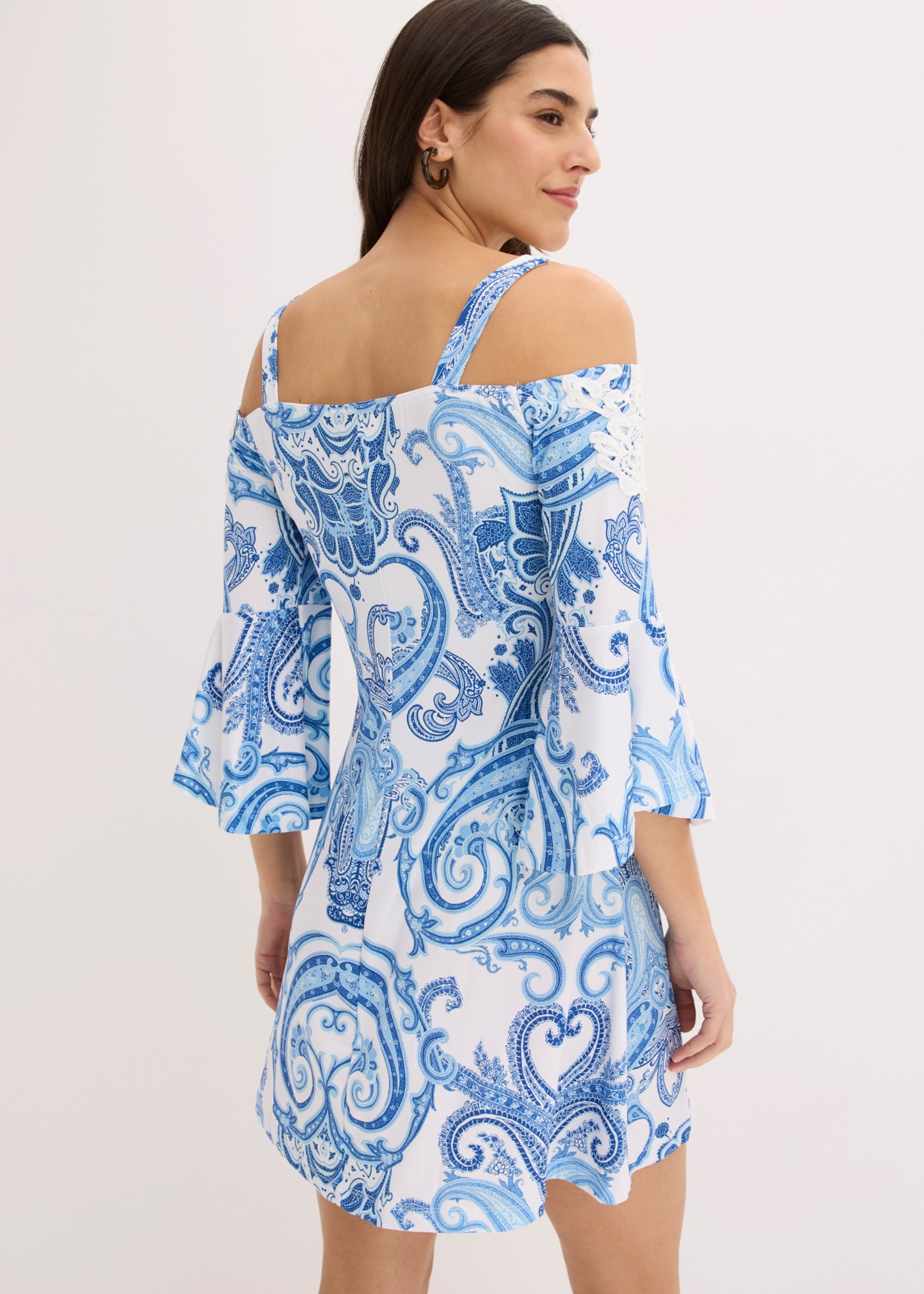 bonprix Off-Shoulder-Kleid für Partys, Off-Shoulder-Design, Halbarm, ausgestellte Passform