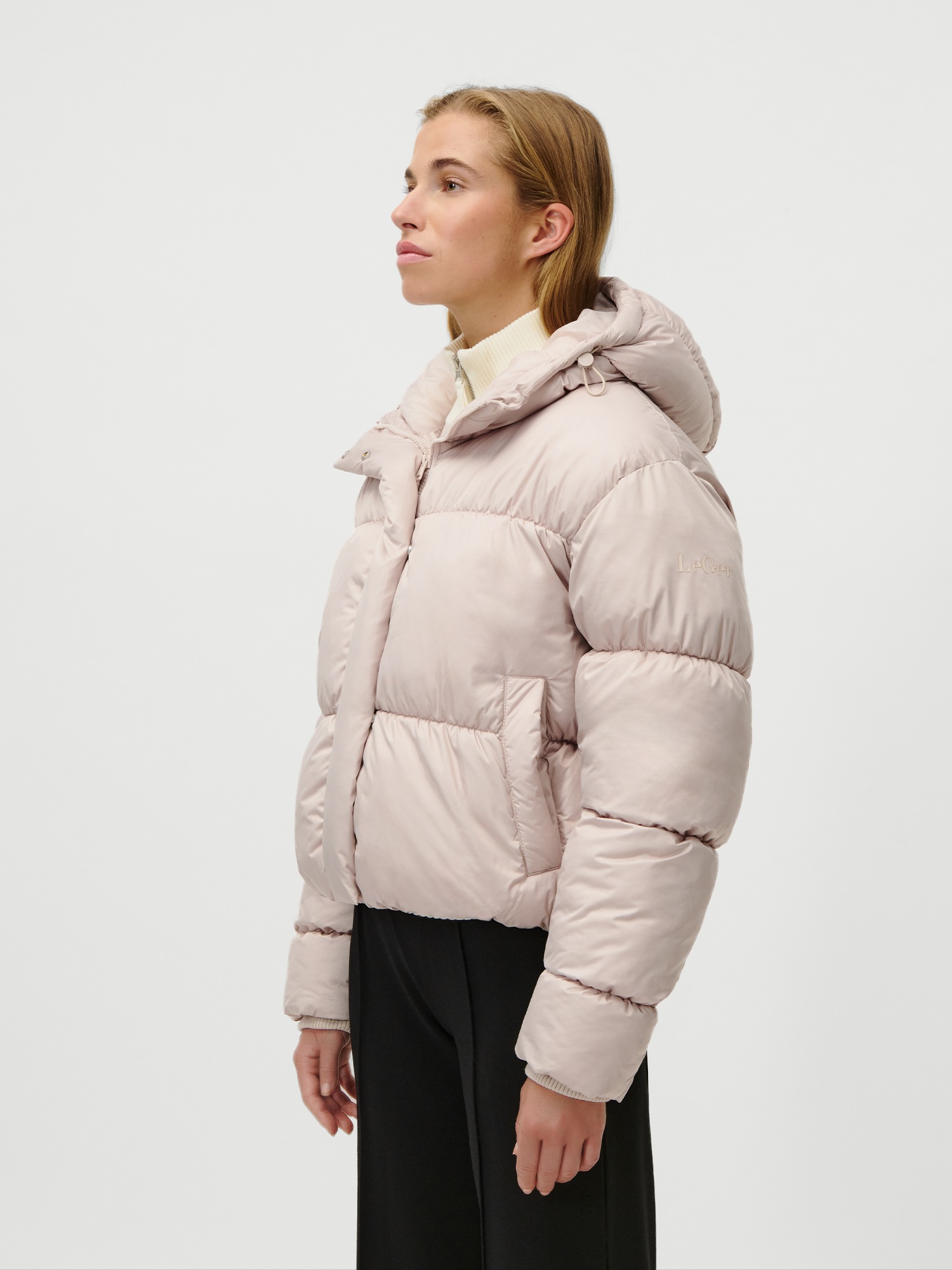 LeGer Veste matelassée »Viveka, LeGer by Lena Gercke« mit Kapuze Cropped, mit Rucksack-Riemen innen, Winterjacke