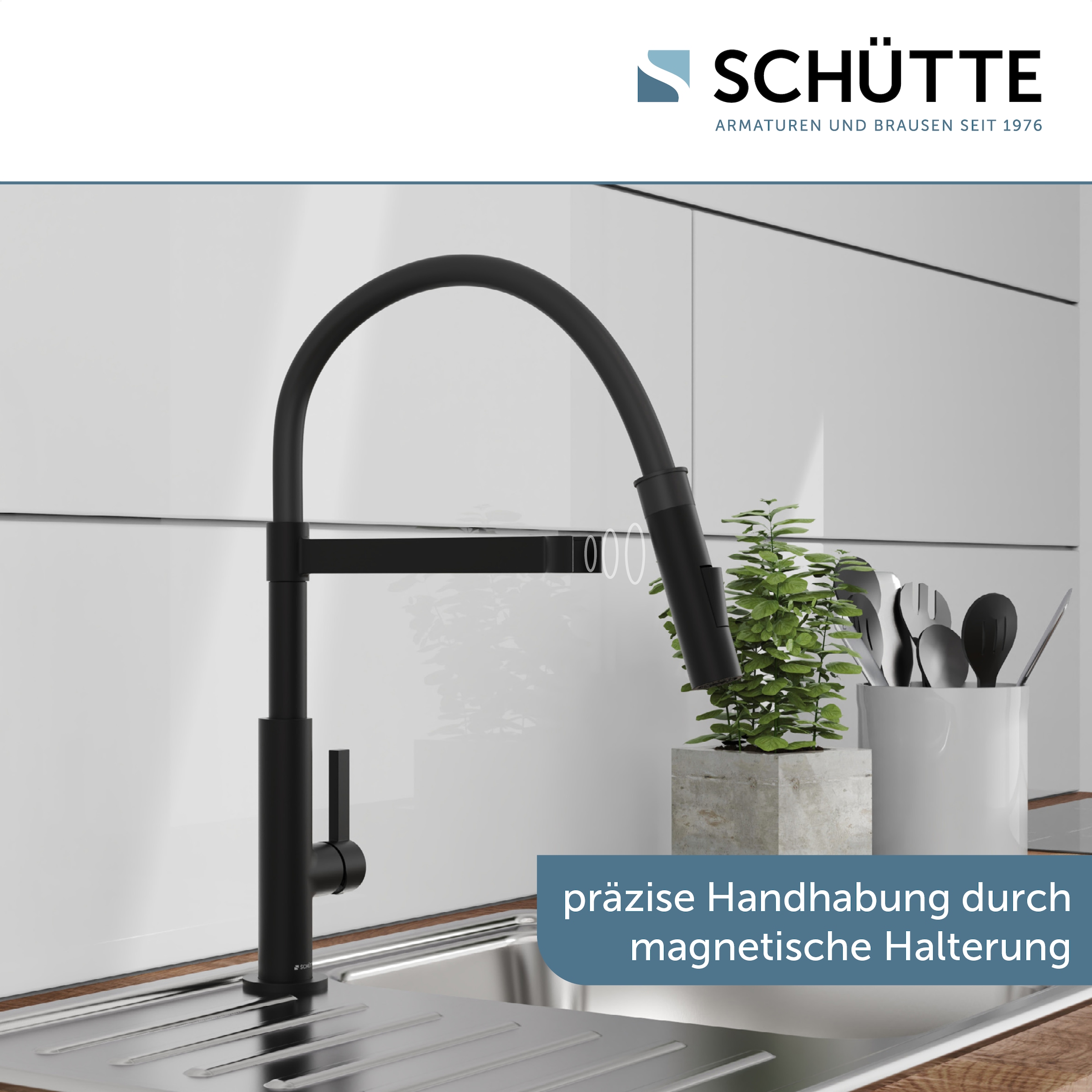 Schütte Robinet d'évier »MIAMI« fonction Cold-Start économe en énergie, pivotant à 360°, réglable en 2 positions