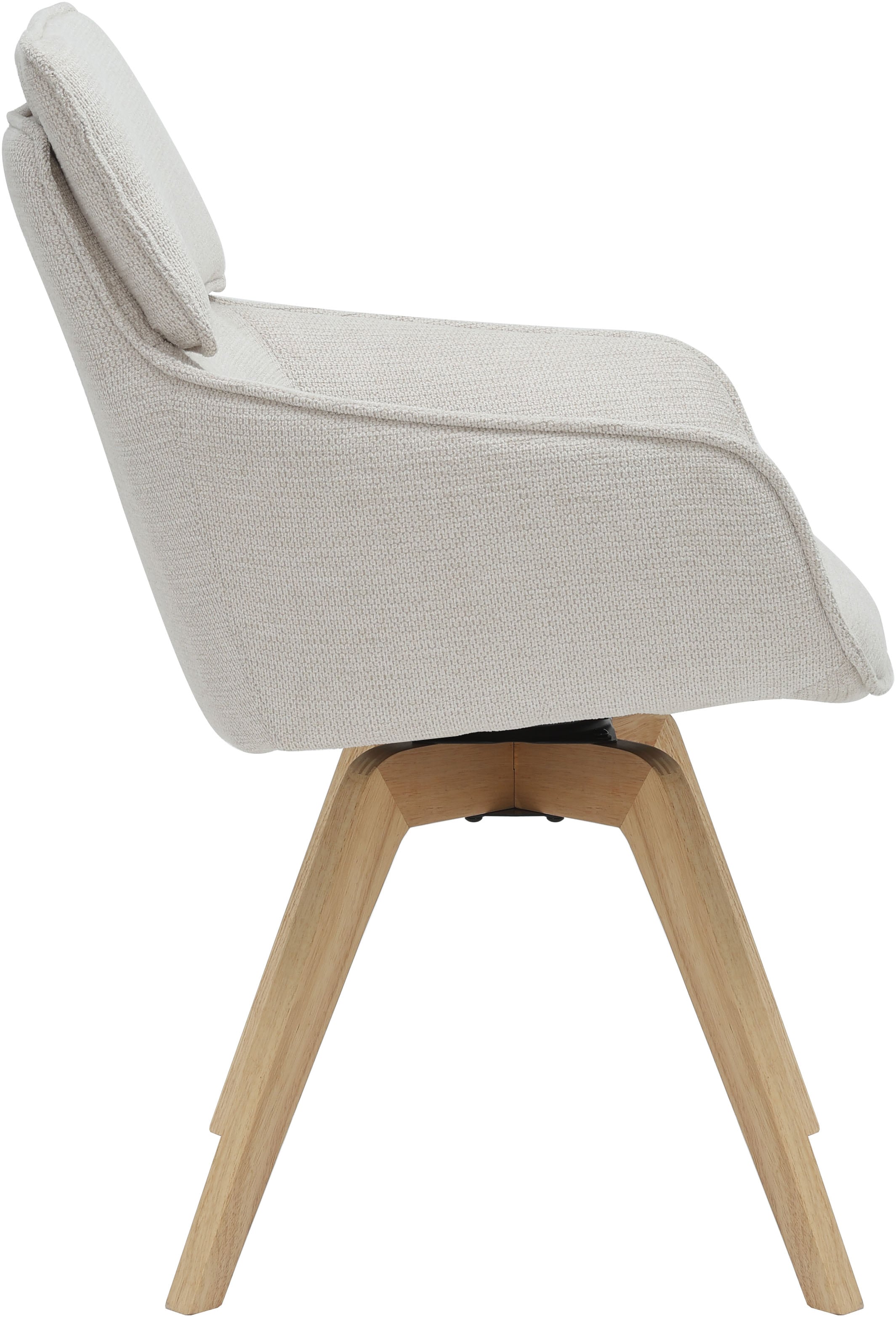 GOODproduct Chaise de salle à manger »Romilda« (Ensemble) 2 cuispflegeleichter Webstoff Bezug, Metallgestell in  Holzoptik